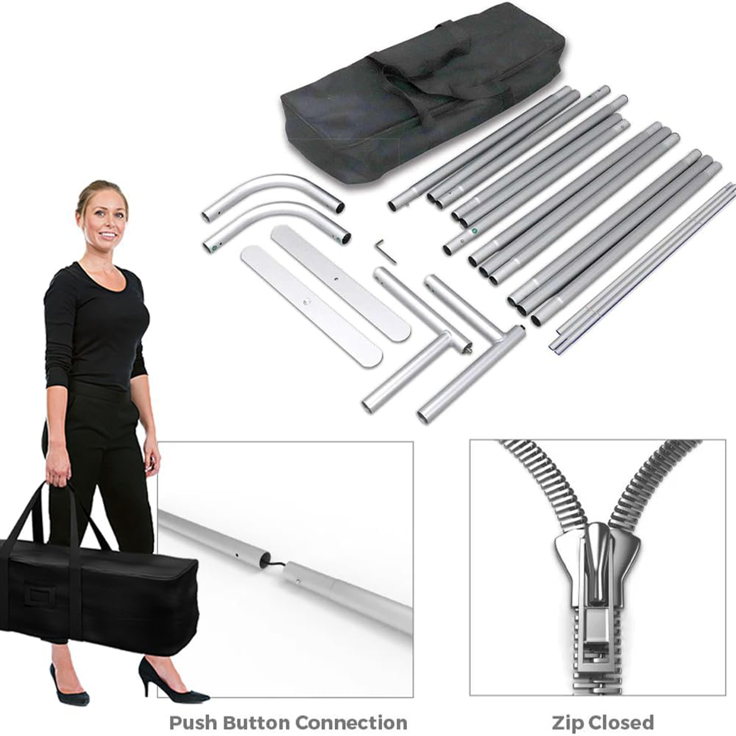 10ft x 8ft Straight Tension Fabric Stand - Ideal for Las Vegas Exhibitors - Image 4