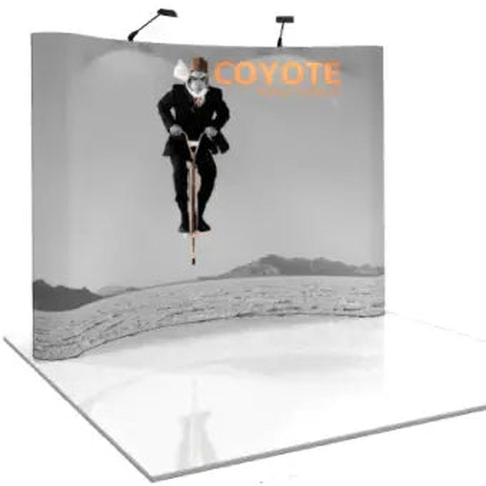 10ft Coyote Curved Pop Up Display Full Mural Kit - Image 2