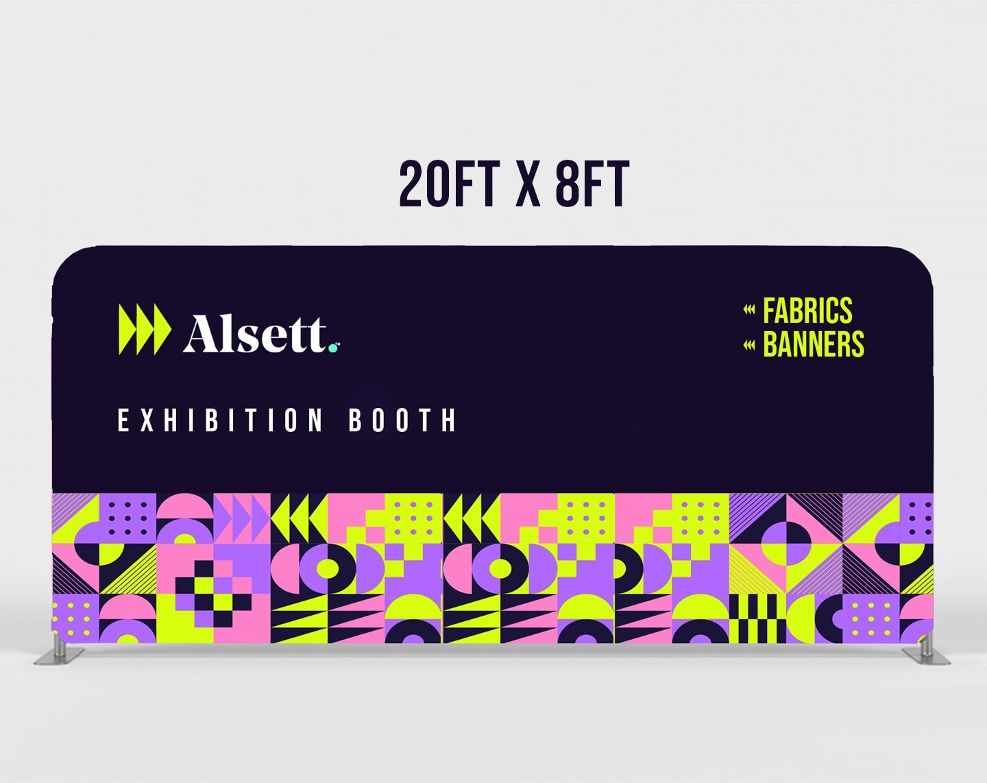 20ft x 8ft Straight Tension Fabric Display - Premium Quality for Las Vegas Events