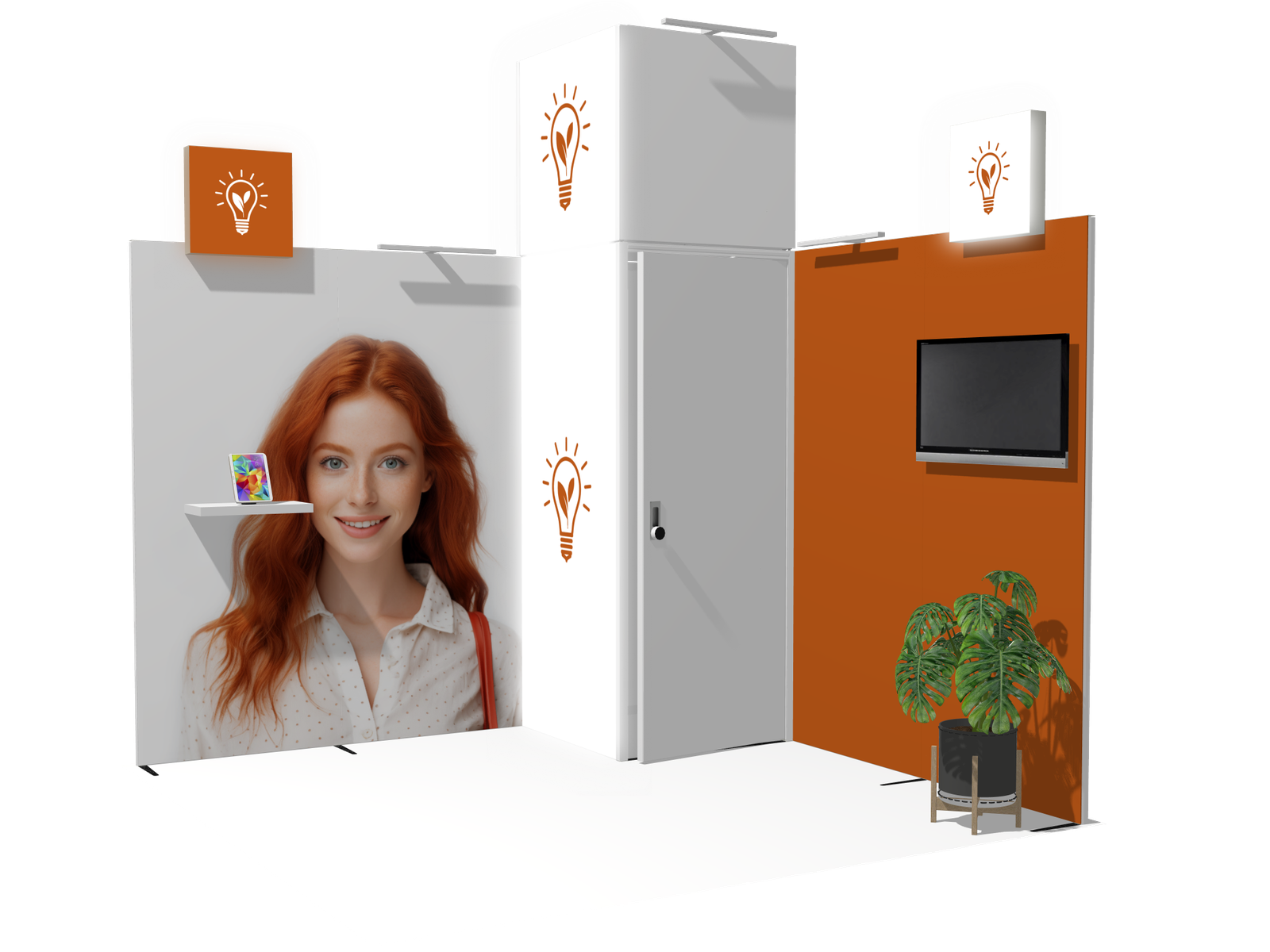 Backlight L-classic 10x10 Affordable Rental Booth - Image 2