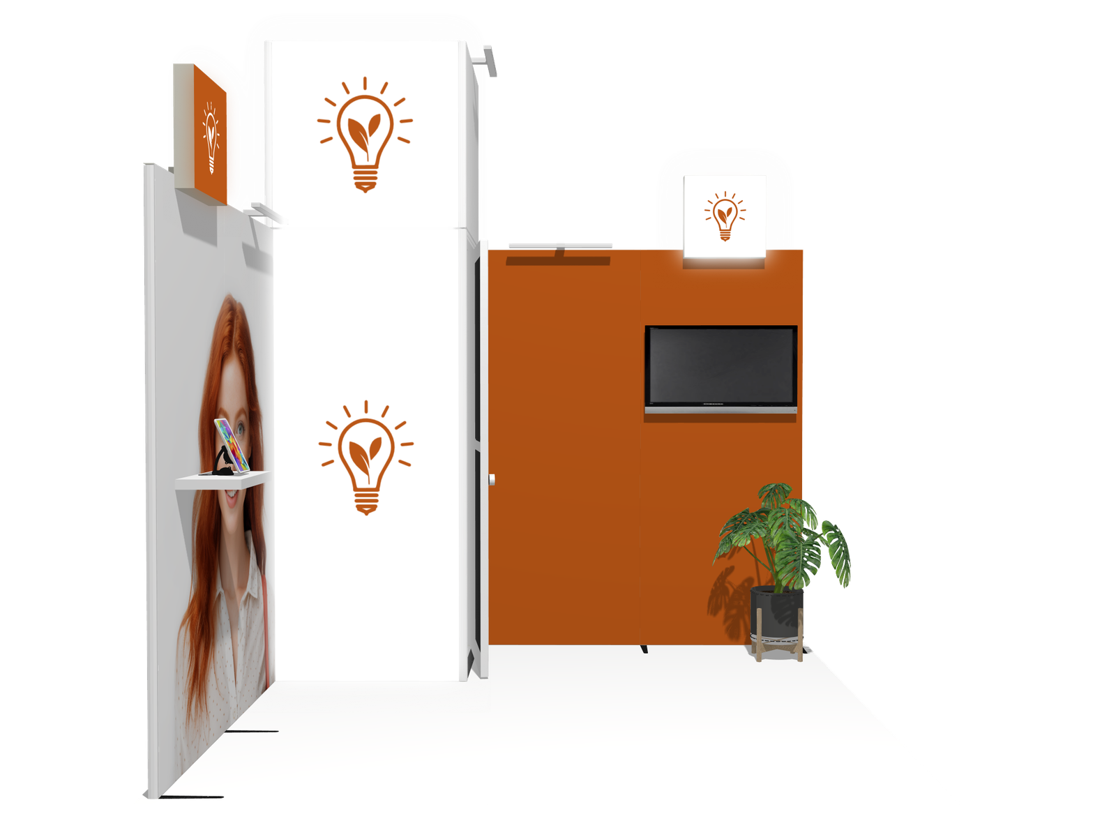 Backlight L-classic 10x10 Affordable Rental Booth