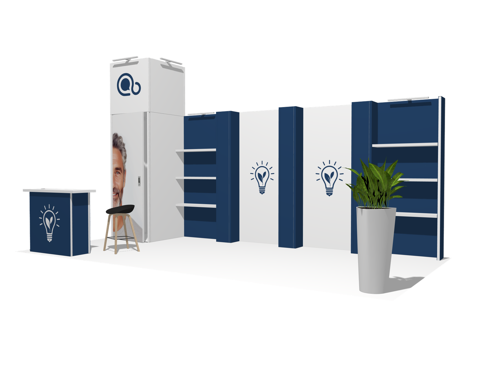 Backlight I-classic 20x10 Affordable Rental Booth - Image 2