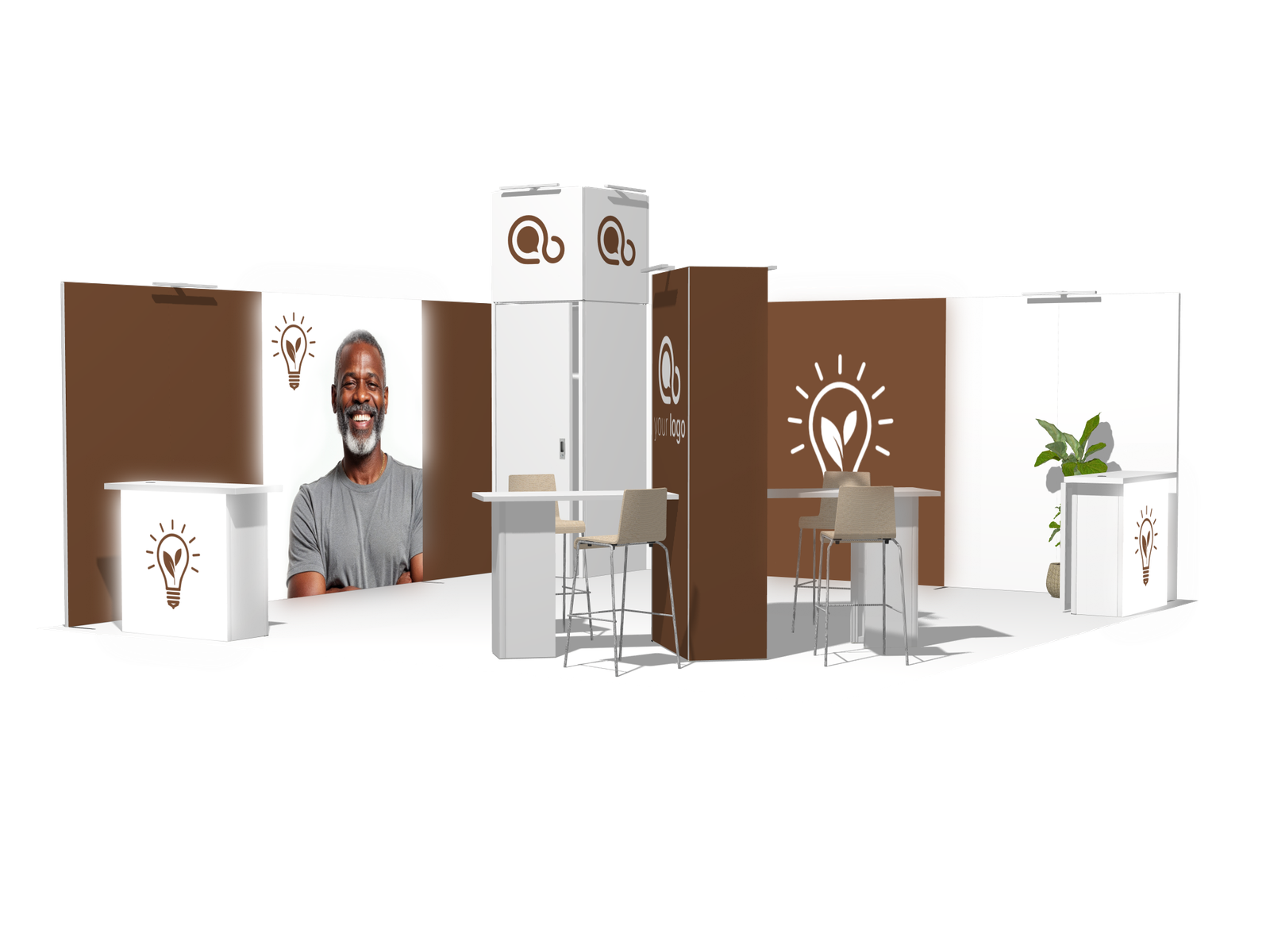 Backlight L-classic 20x20 Affordable Rental Booth - Image 2