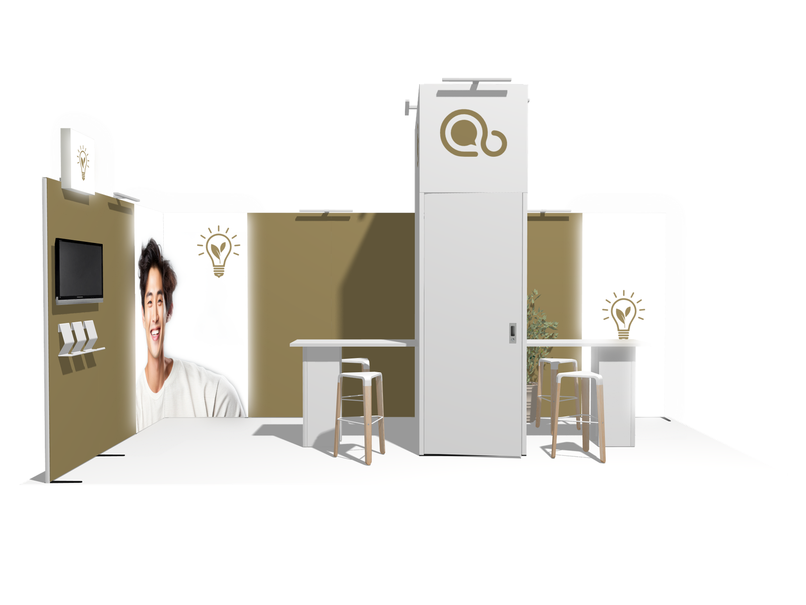 Backlight L-classic 20x10 Affordable Rental Booth