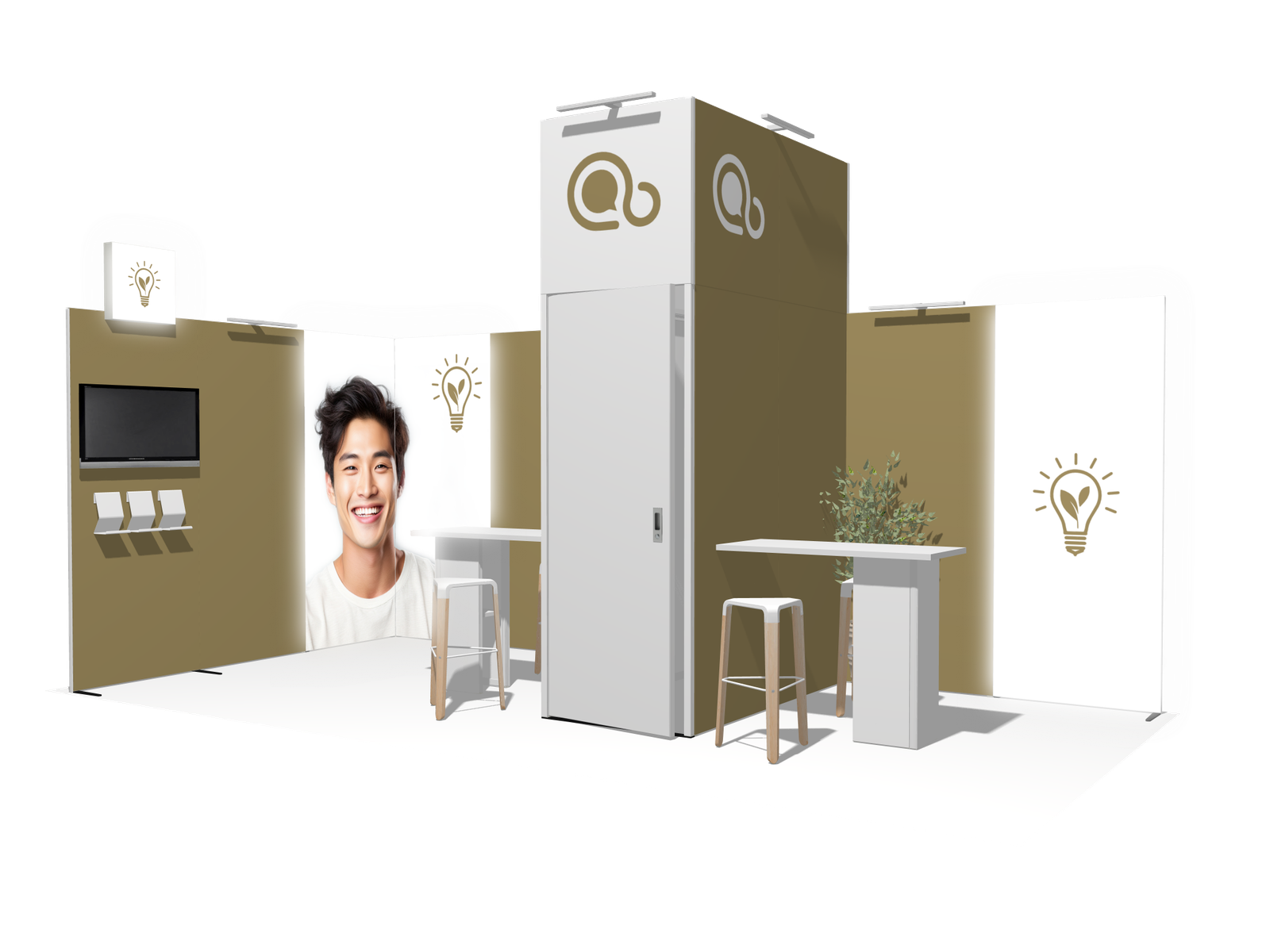 Backlight L-classic 20x10 Affordable Rental Booth - Image 2