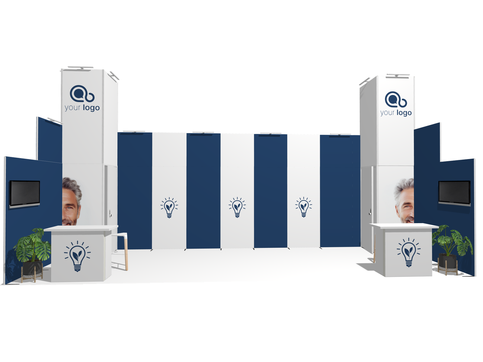 Backlight U-classic 30x10 Affordable Rental Booth