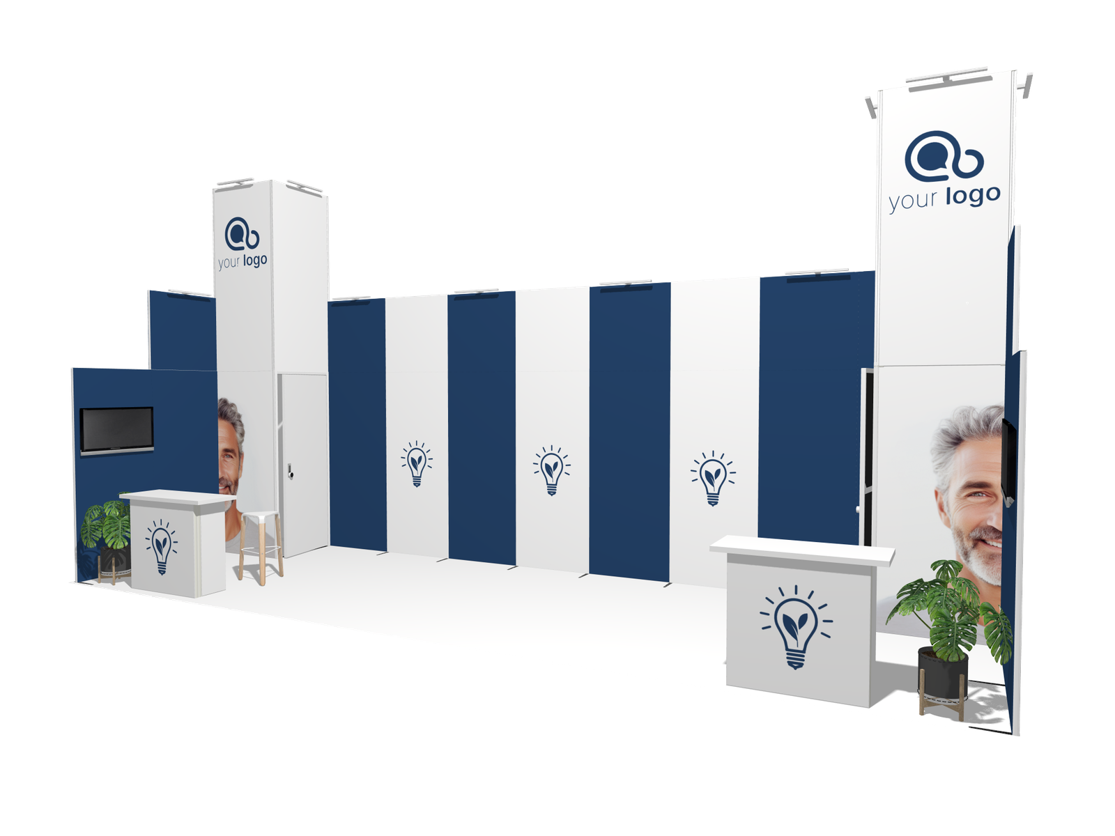 Backlight U-classic 30x10 Affordable Rental Booth - Image 2