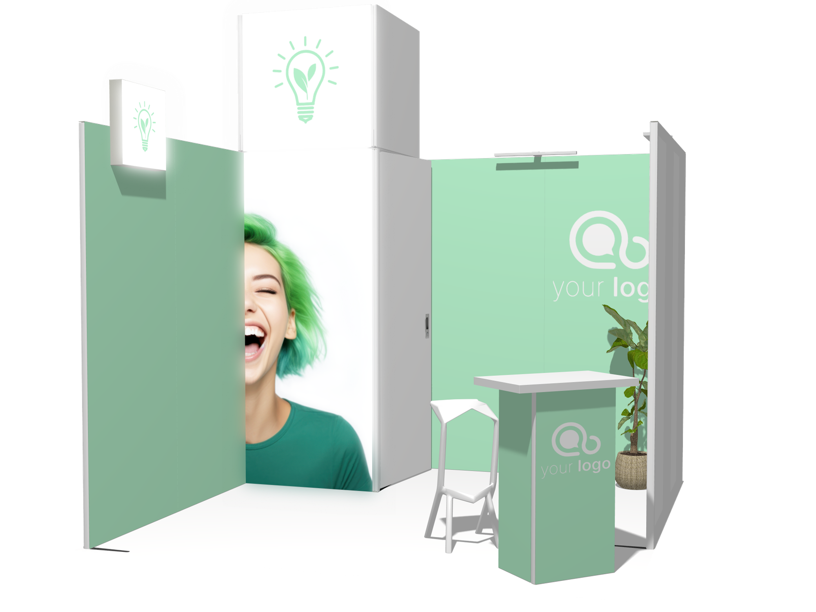 Backlight U-classic 10x10 Affordable Rental Booth - Image 2