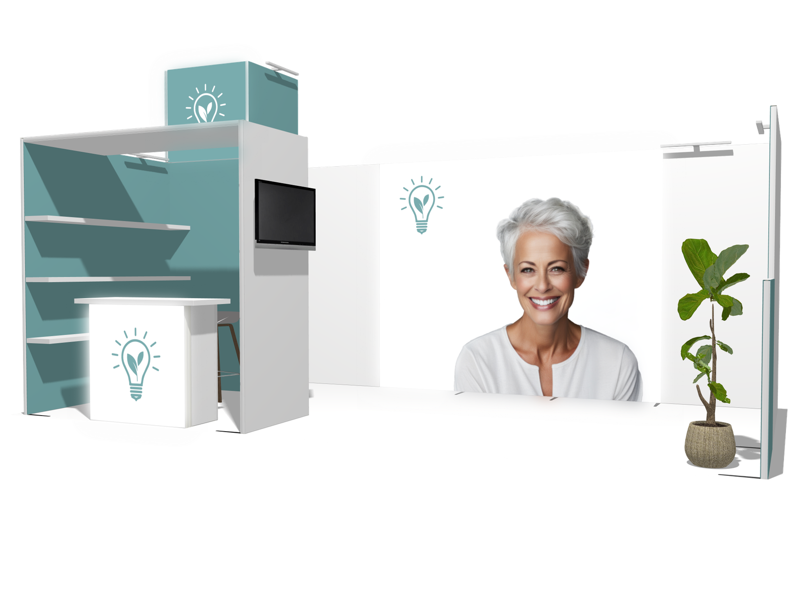 Backlight U-classic 20x10 Affordable Rental Booth - Image 2