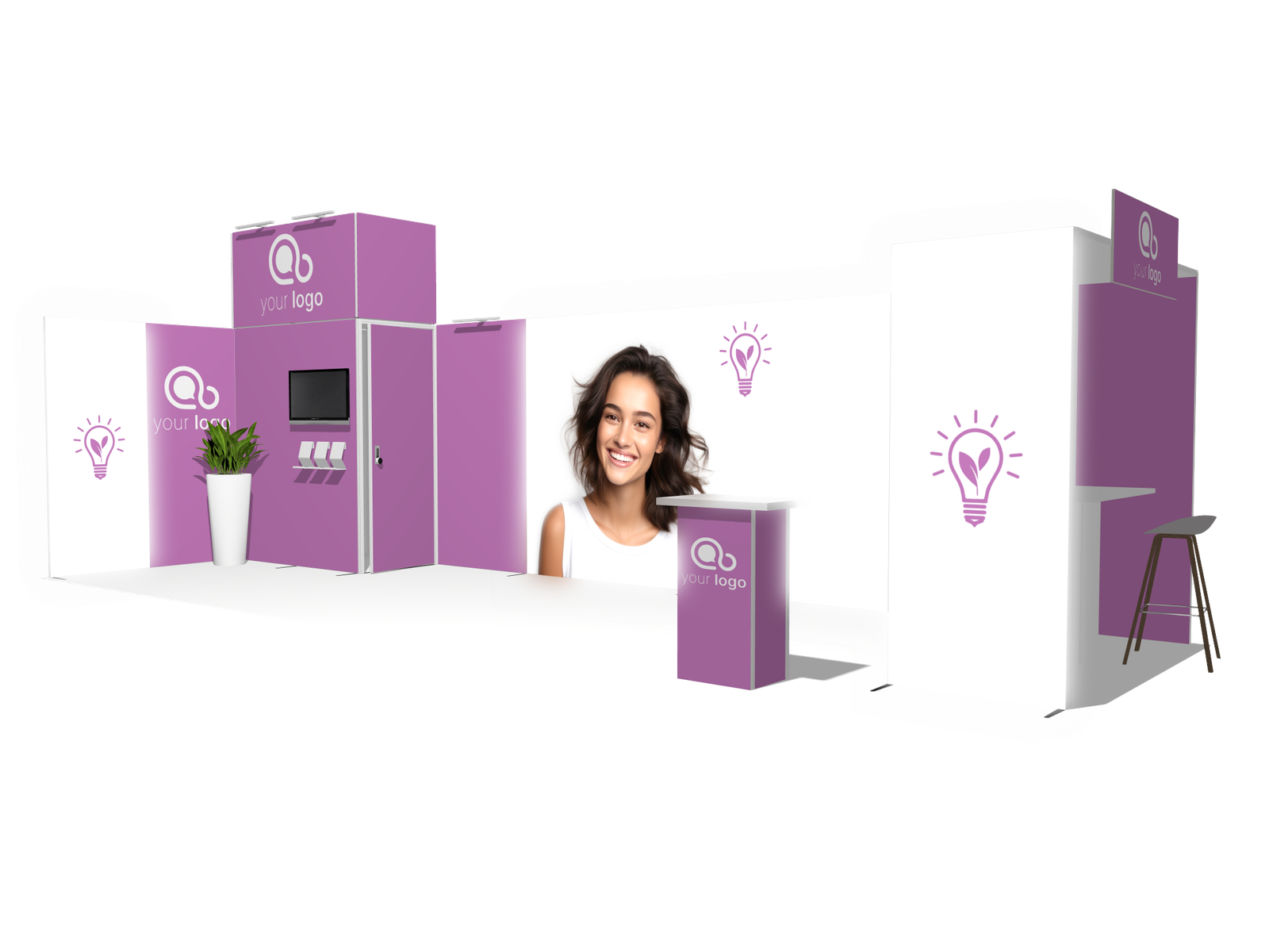 Backlight L-classic 30x10 Affordable Rental Booth - Image 2