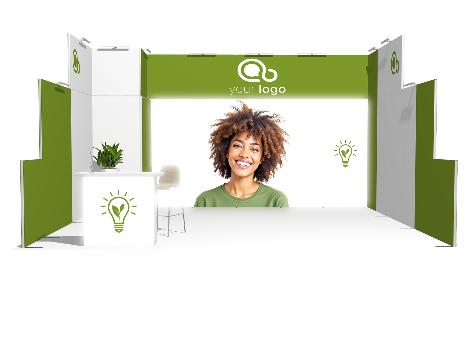 Backlight U-classic 20x20 Affordable Rental Booth