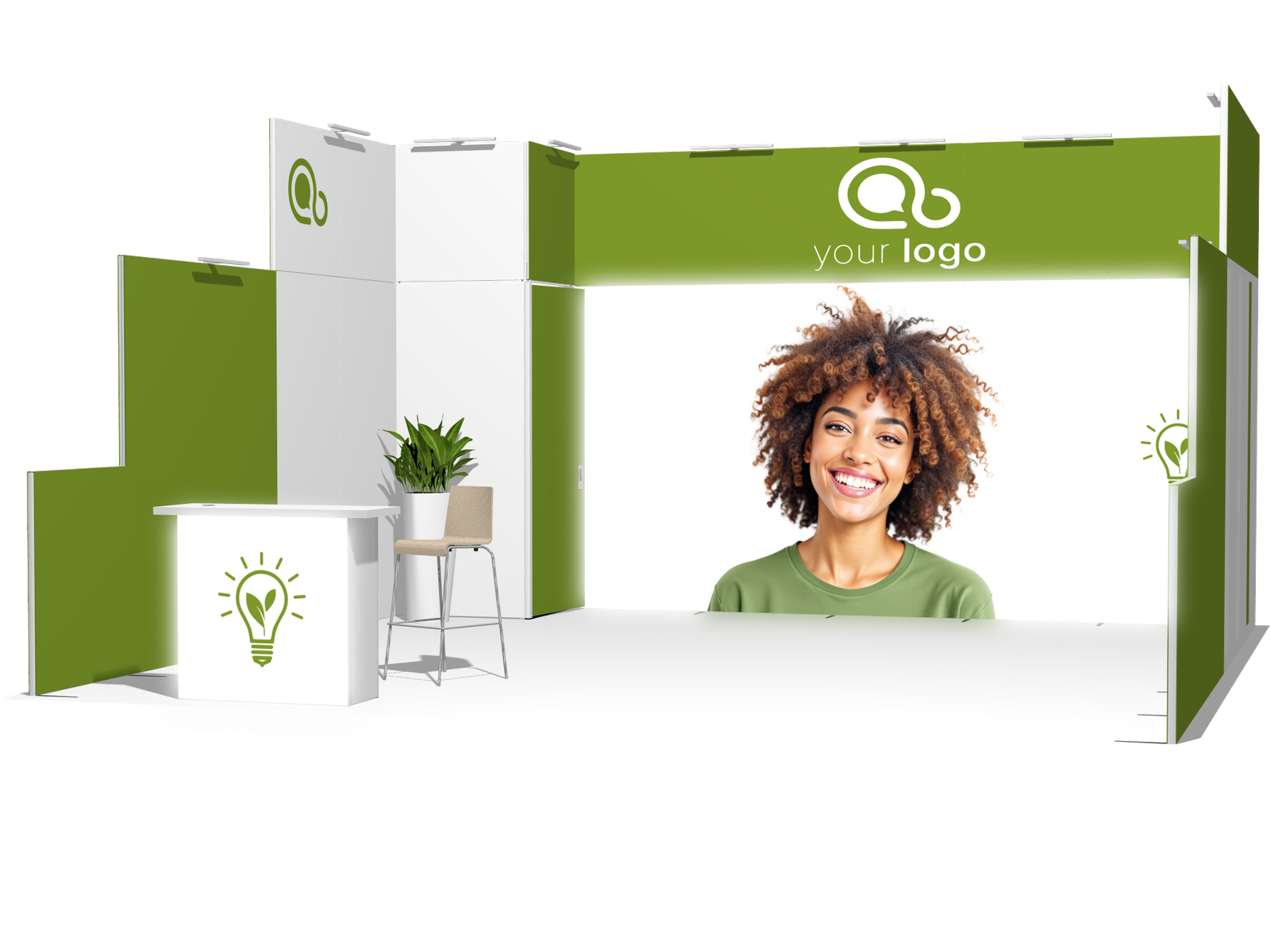 Backlight U-classic 20x20 Affordable Rental Booth - Image 2