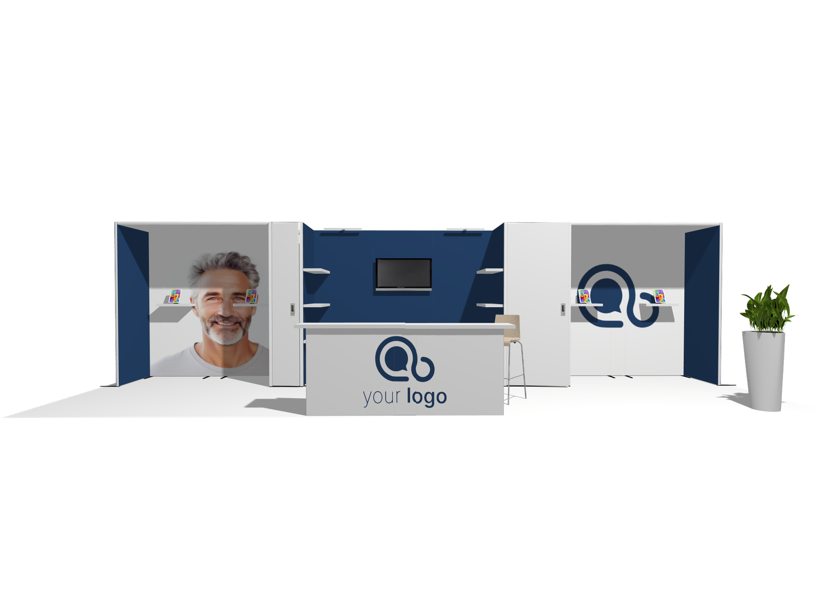 Classic I-res-acc-div 30x10 Best Rental Booth