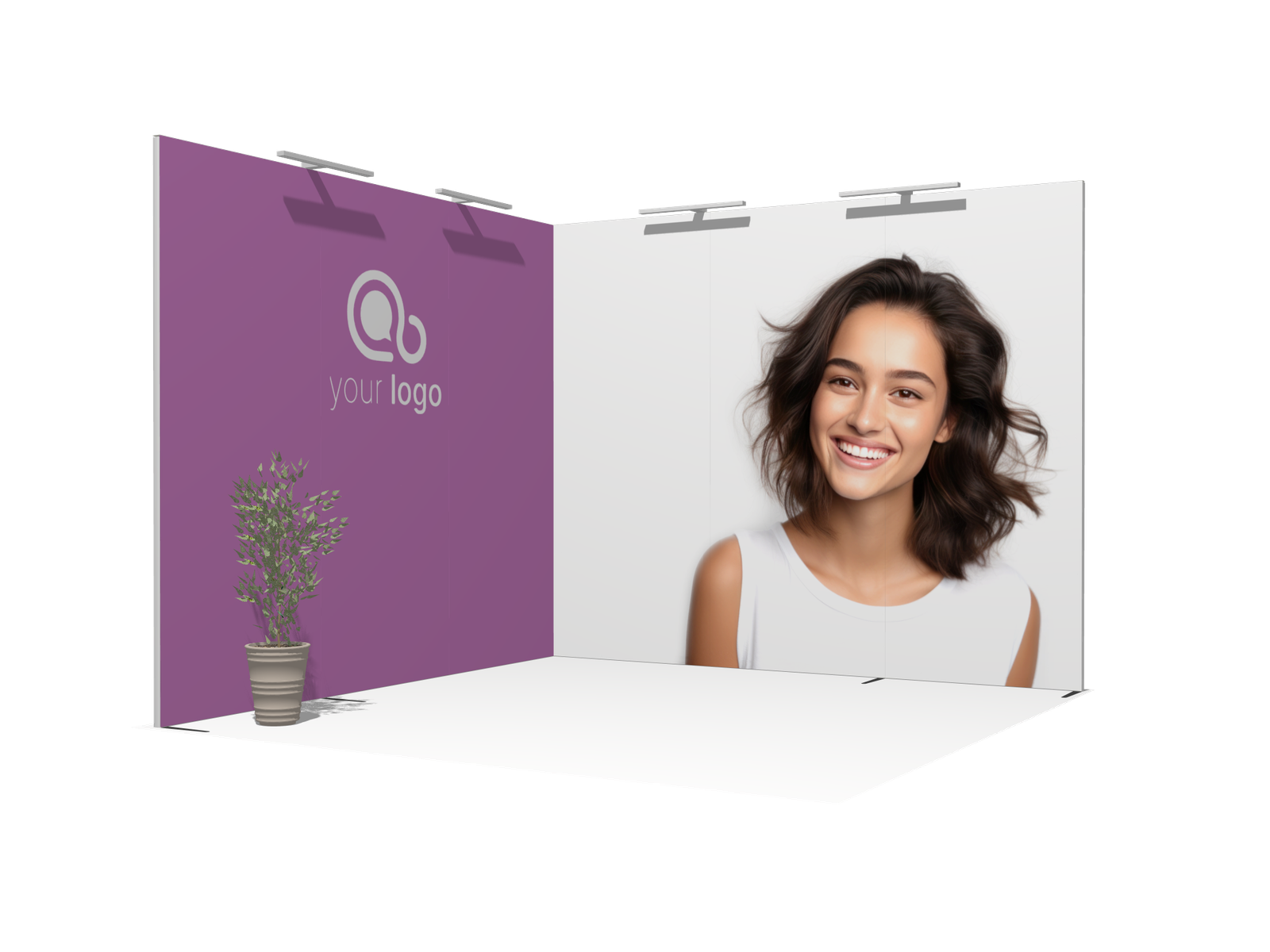 Classic L-wo 10x10 Turnkey Booth Solution - Image 2