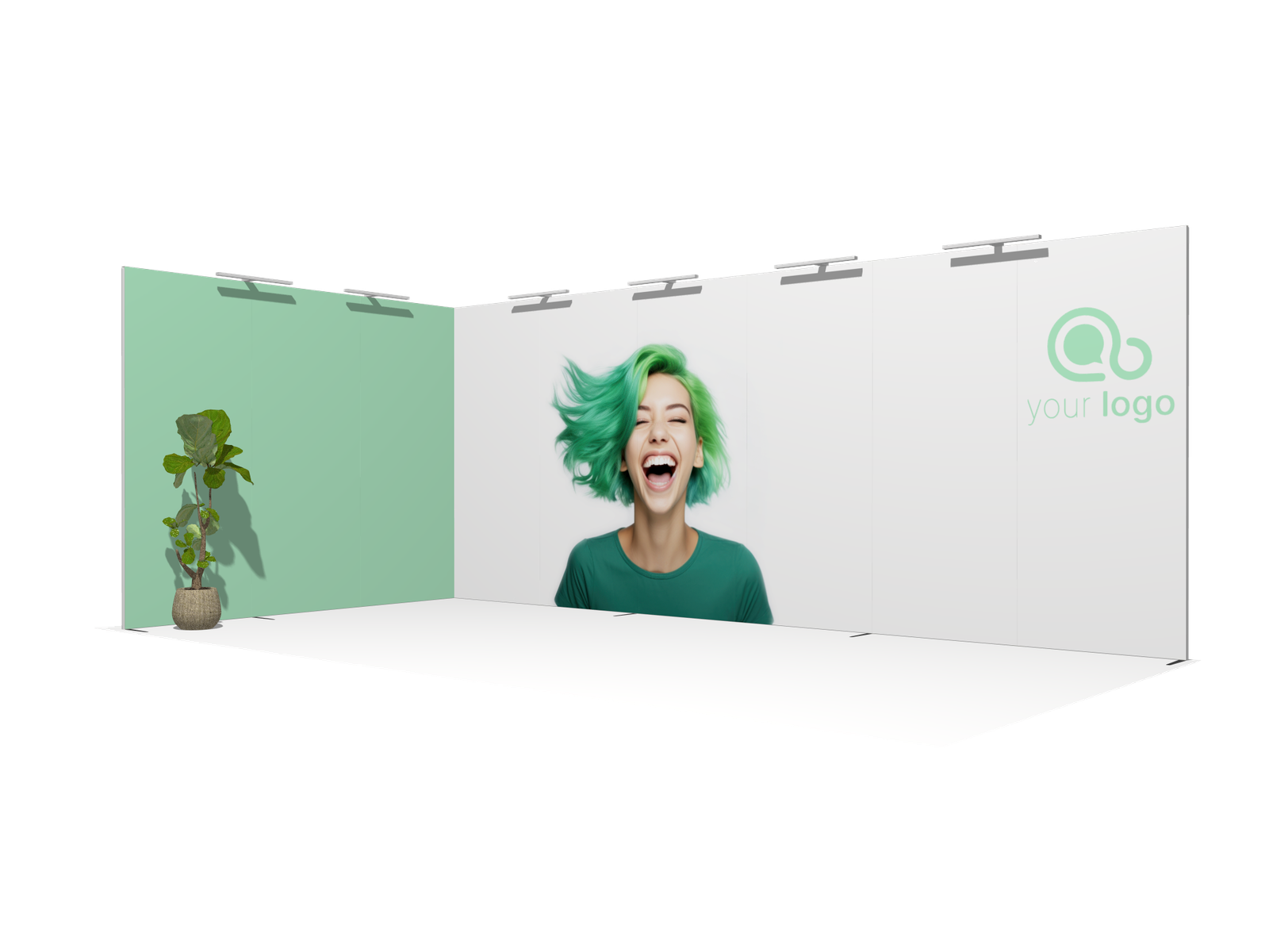 Classic L-wo 20x10 Turnkey Booth Solution - Image 2