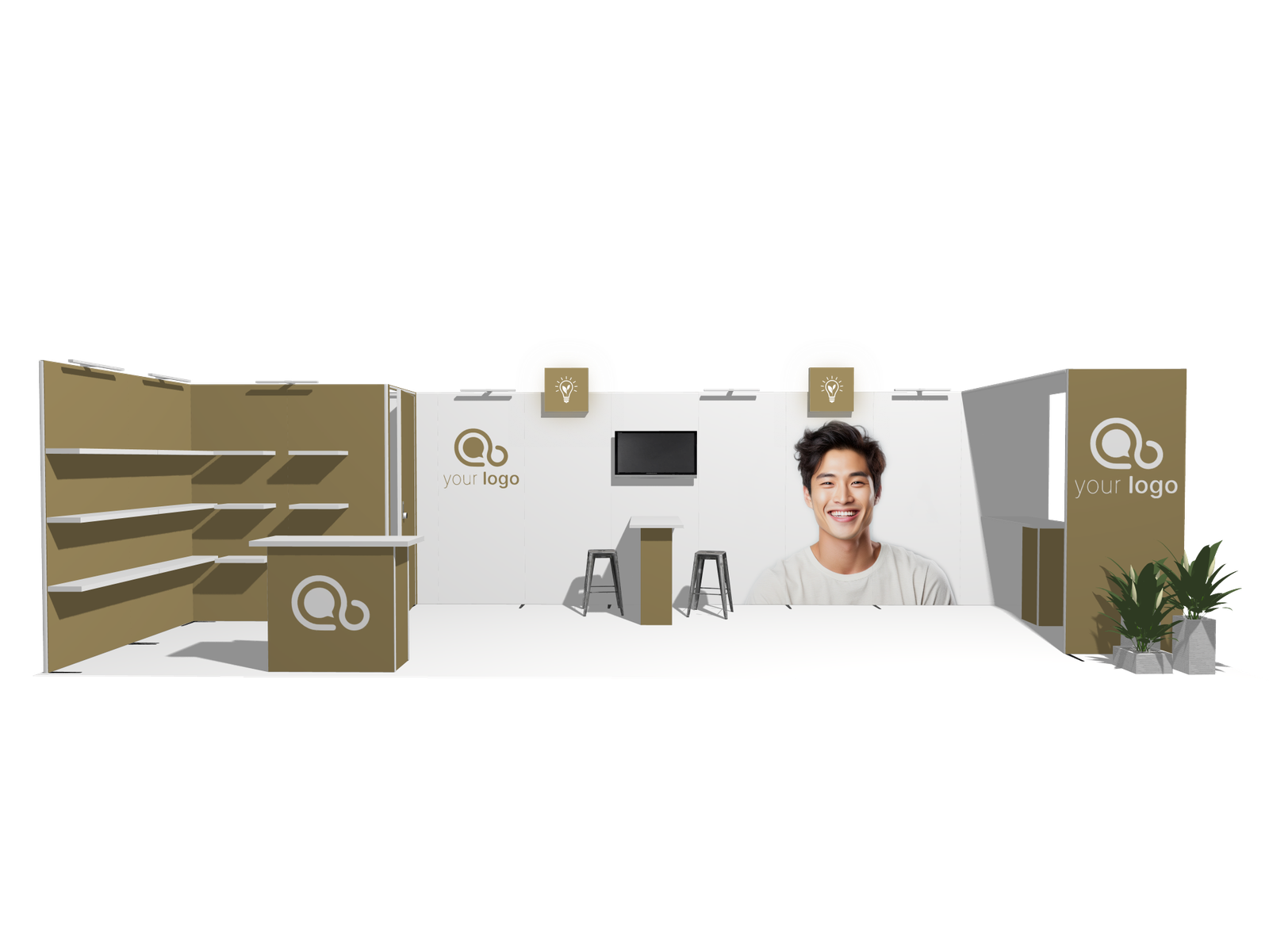 Classic L-res-acc-div 30x10 Best-Value Exhibit Rental