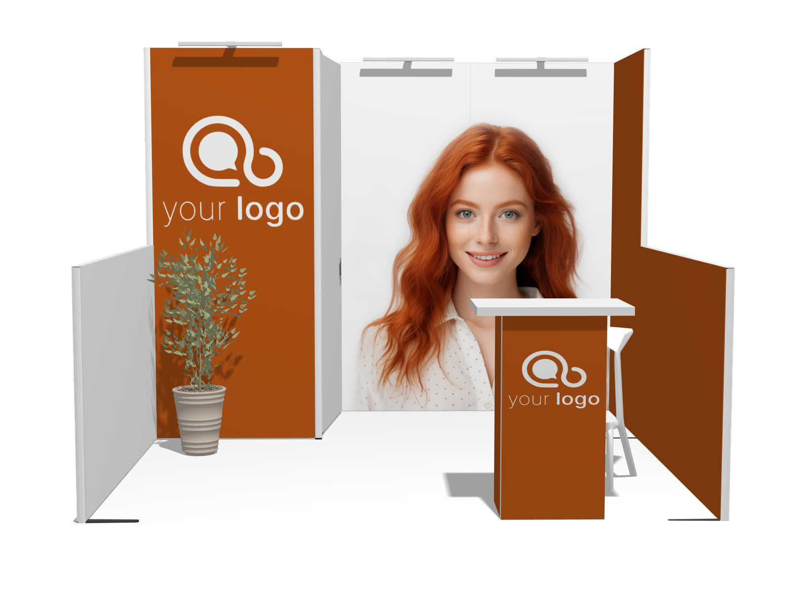 Classic U-res-2count 10x10 Turnkey Booth Solution