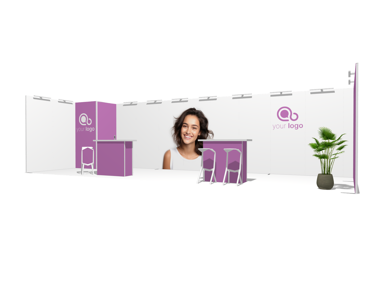 Classic U-res-2count 30x10 Turnkey Booth Solution - Image 2