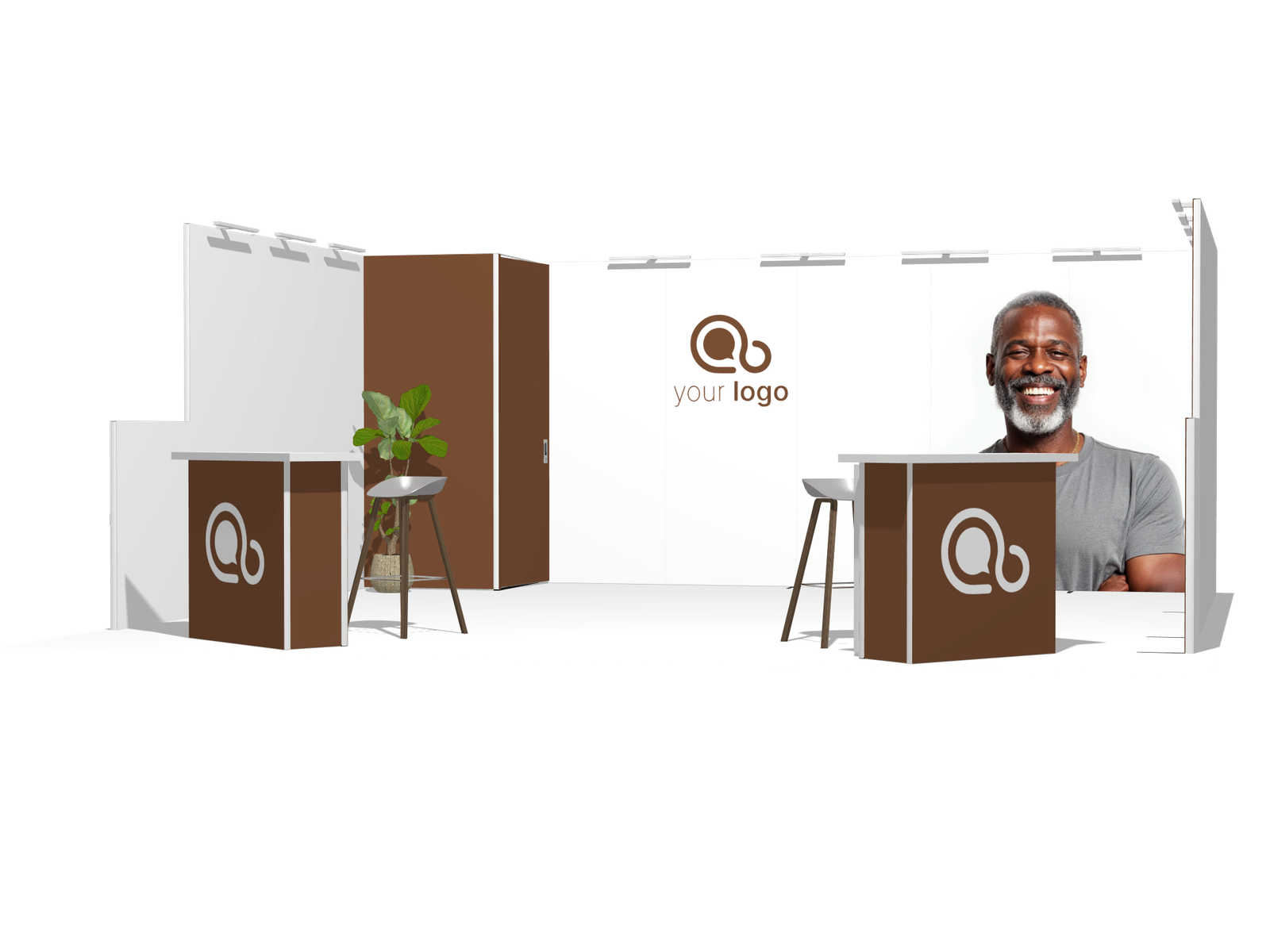 Classic U-res-2count 20x20 Turnkey Booth Solution - Image 2