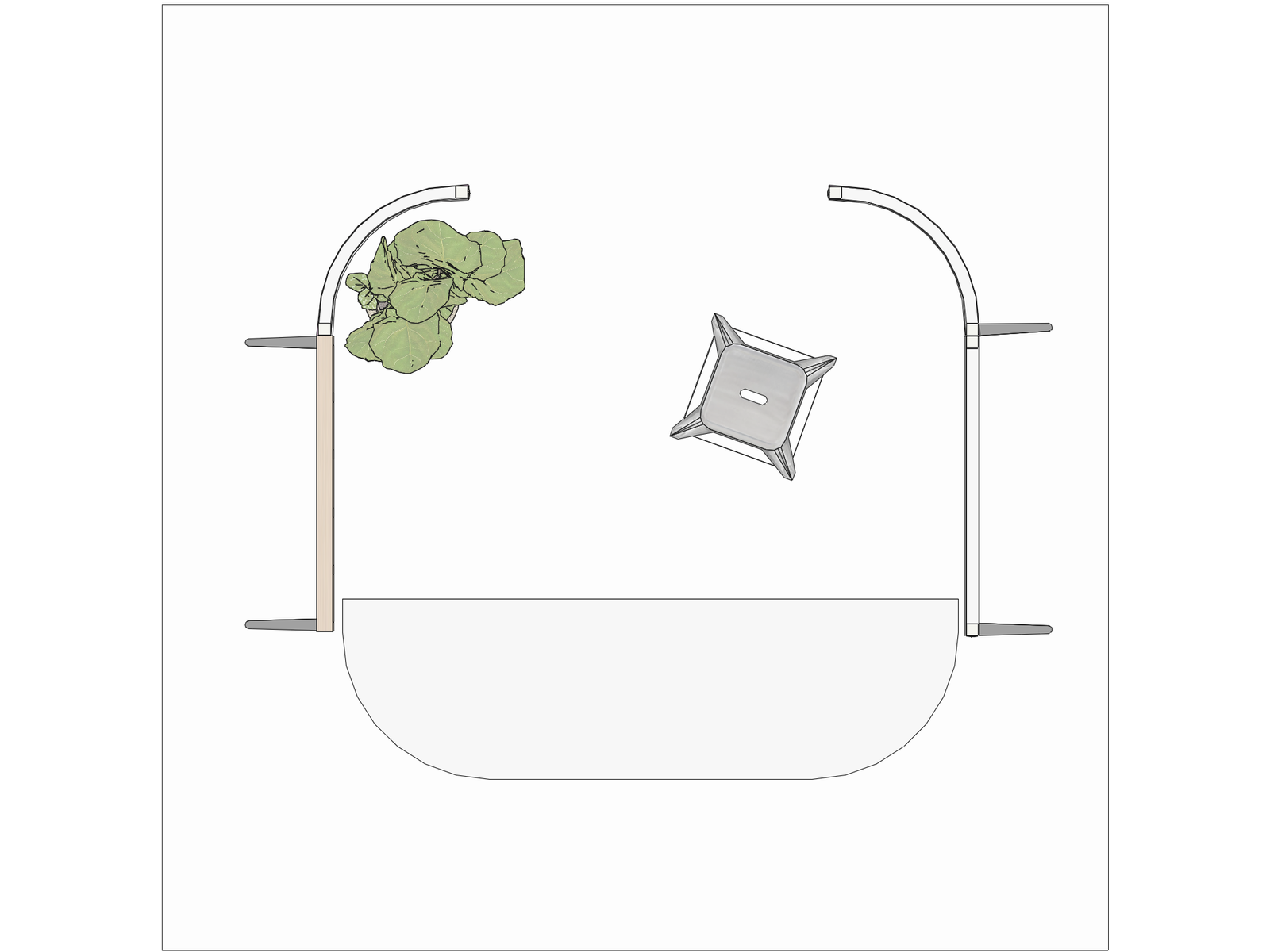 Counter12 curved-L box Hybrid Booth Exhibit Rental Solution - Image 3