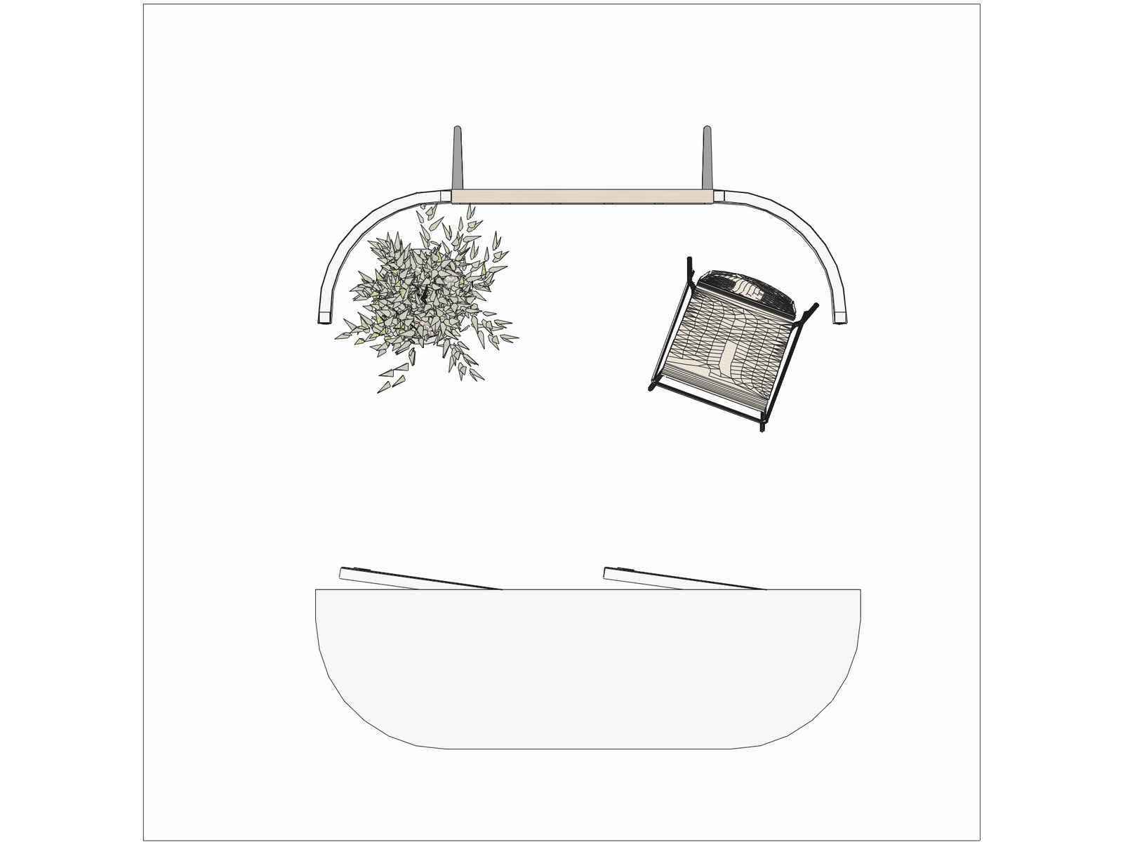 Counter11 curved-L box Hybrid Booth Exhibit Rental Solution - Image 3