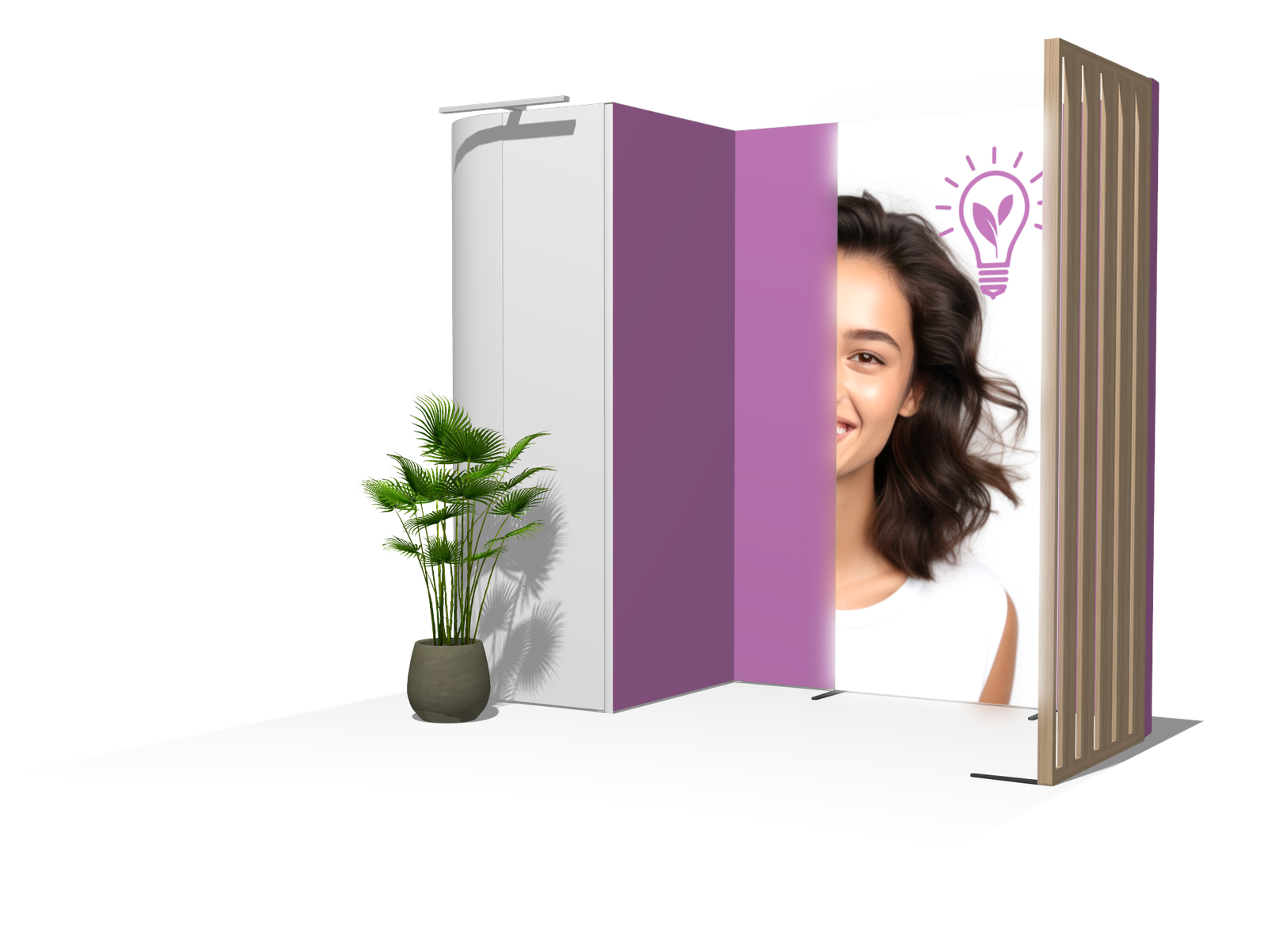 Curved Frame 10x10 I Declin Best-Value Exhibit Rental - Image 2