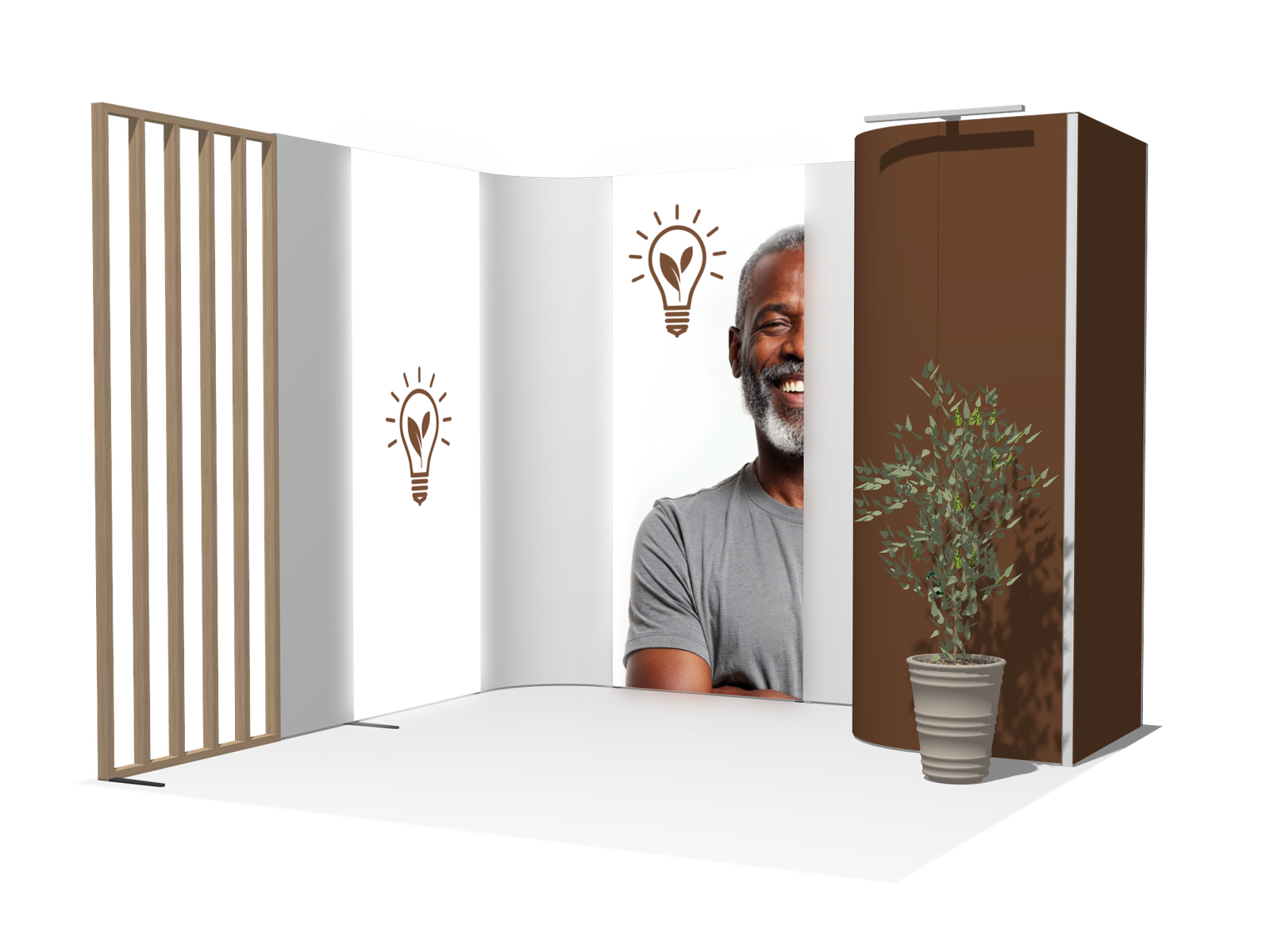 Curved Frame 10x10 L Declin Best-Value Exhibit Rental - Image 2