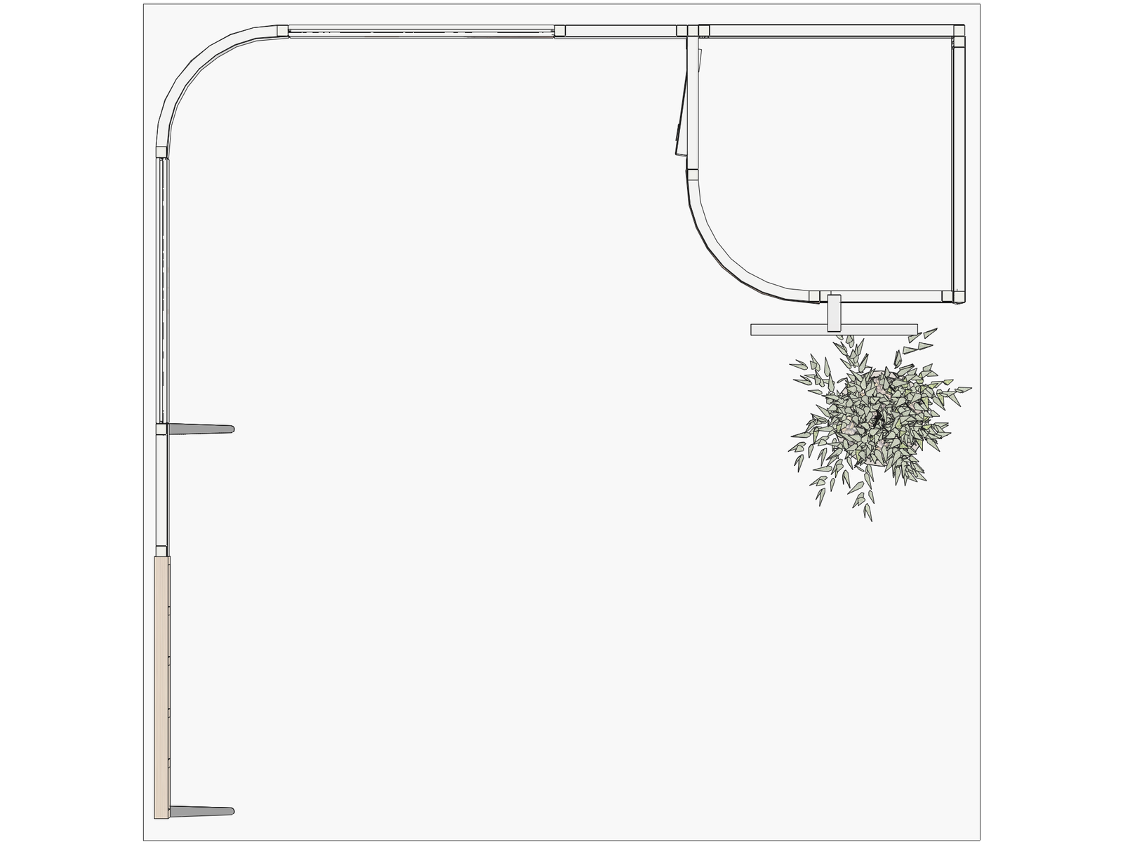 Curved Frame 10x10 L Declin Best-Value Exhibit Rental - Image 3