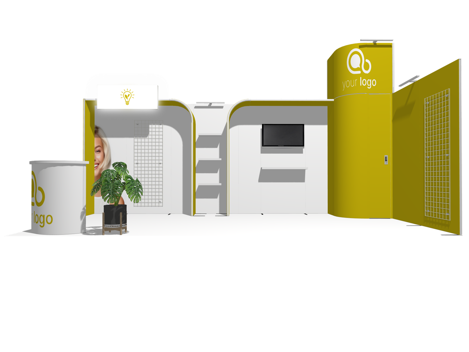 Curved Frame 20x10 L Declin Best-Value Exhibit Rental