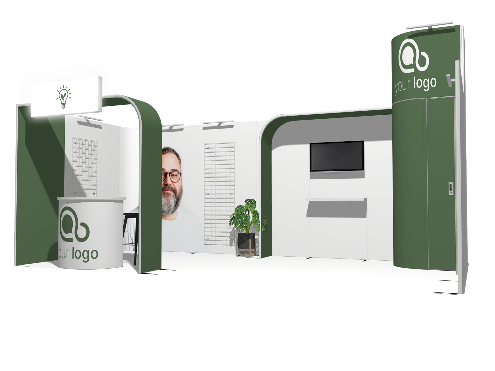 Curved Frame 20x10 U Declin Best-Value Exhibit Rental - Image 2