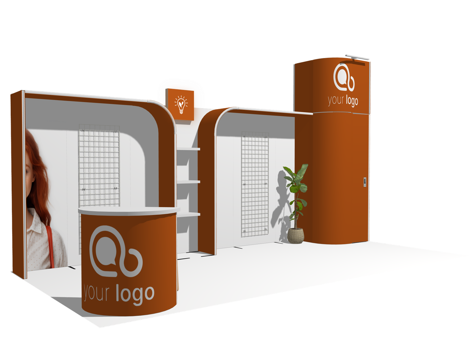 Curved Frame 20x10 I Declin Best-Value Exhibit Rental - Image 2