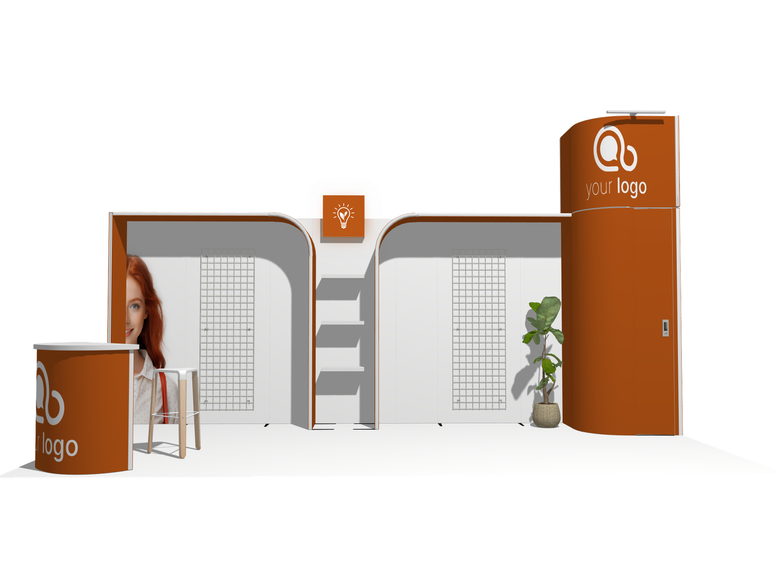 Curved Frame 20x10 I Declin Best-Value Exhibit Rental