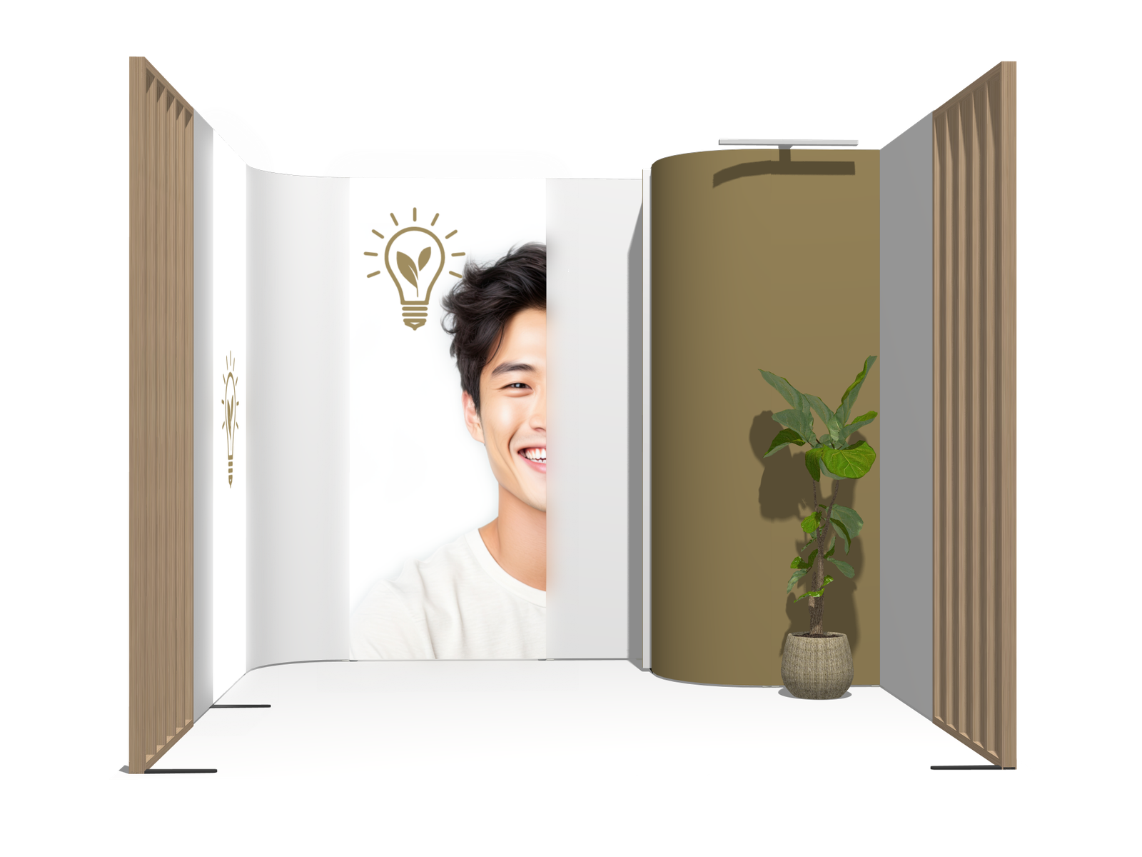 Curved Frame 10x10 U Declin Best-Value Exhibit Rental