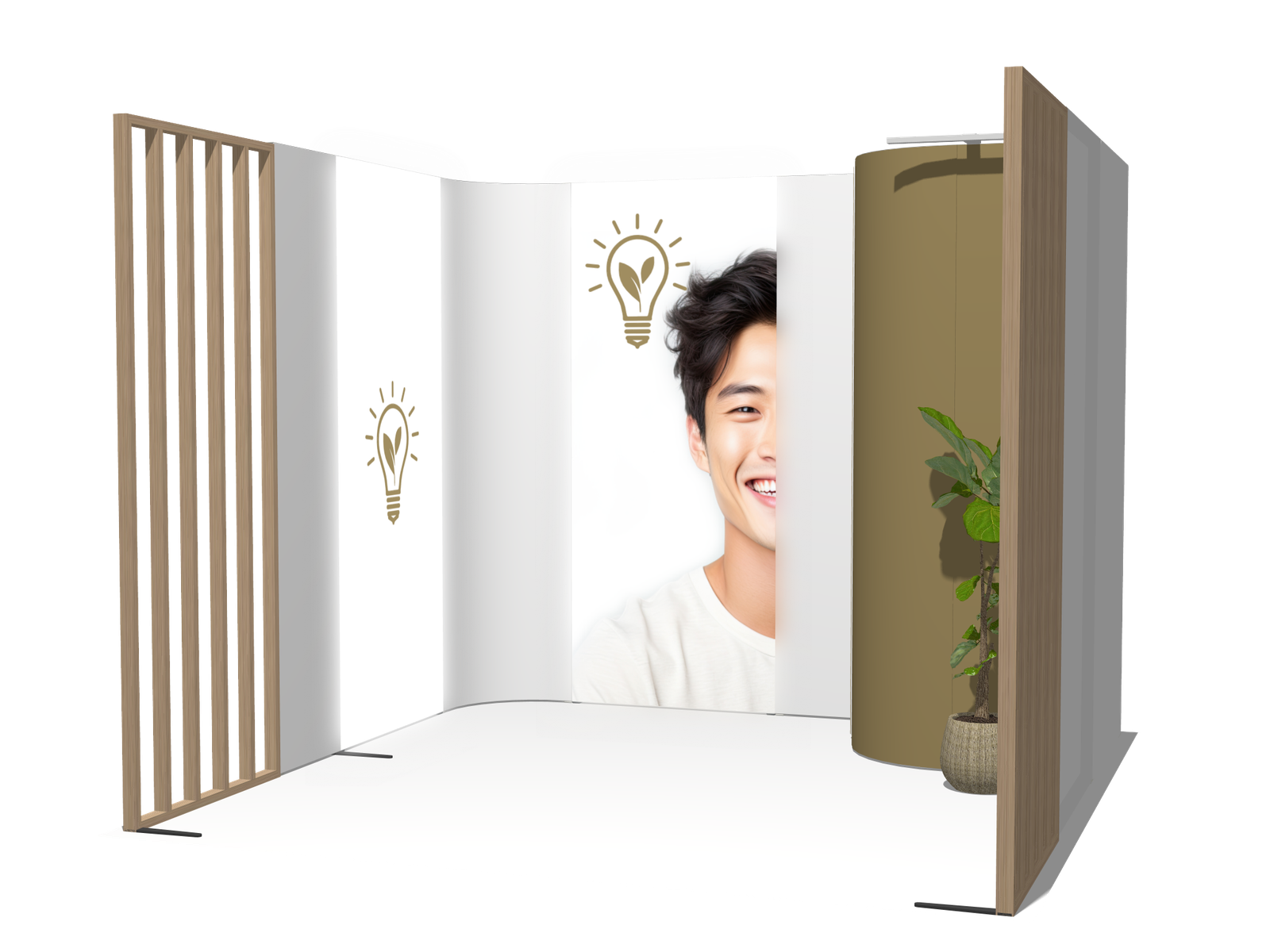 Curved Frame 10x10 U Declin Best-Value Exhibit Rental - Image 2