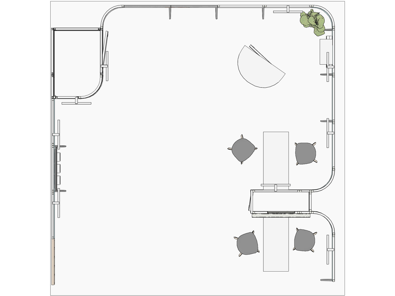 Curved Frame 20x20 U Declin Low-Cost Exhibition Booth - Image 3