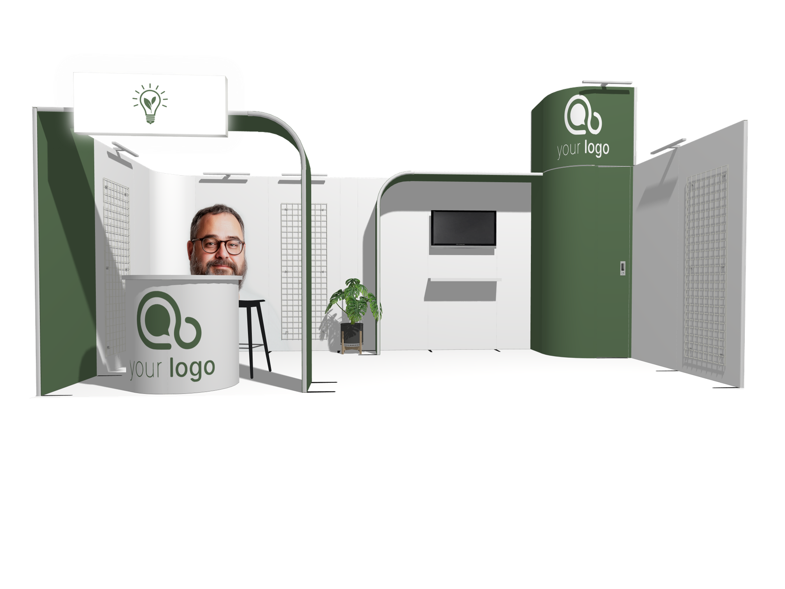 Curved Frame 20x10 U Declin Best-Value Exhibit Rental