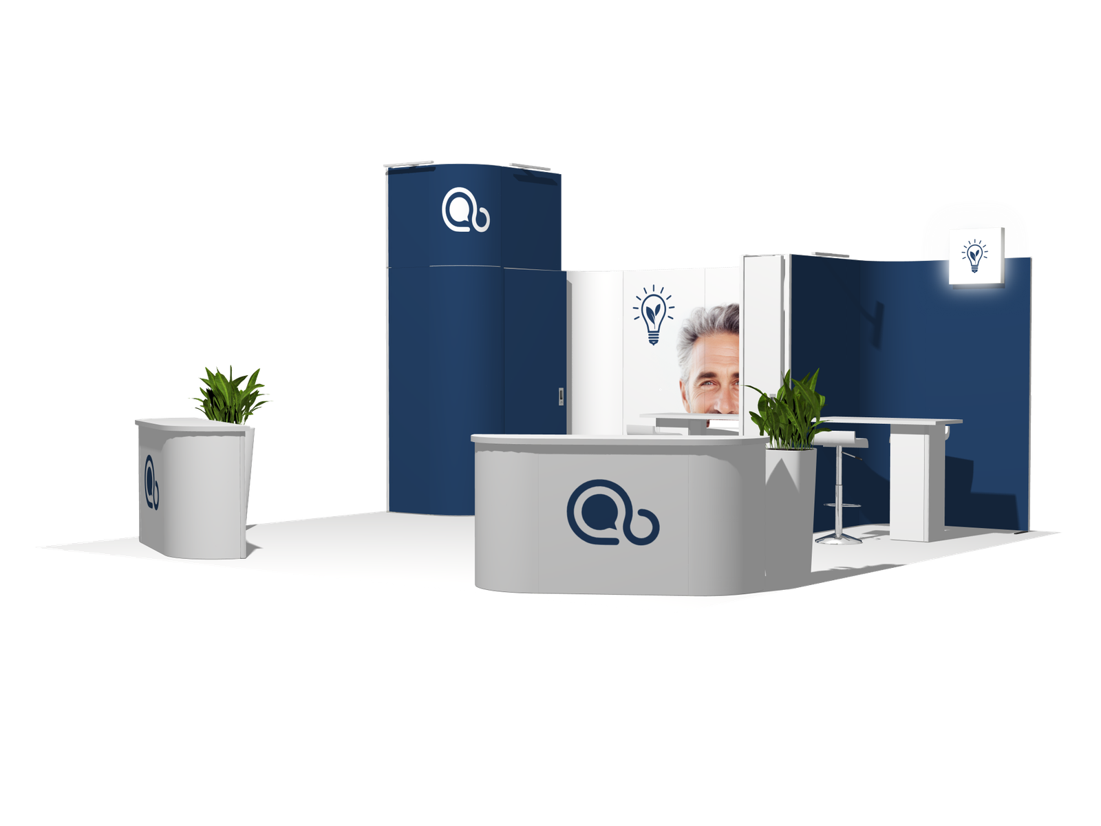 Curved Frame 20x20 I Declin Low-Cost Exhibition Booth - Image 2