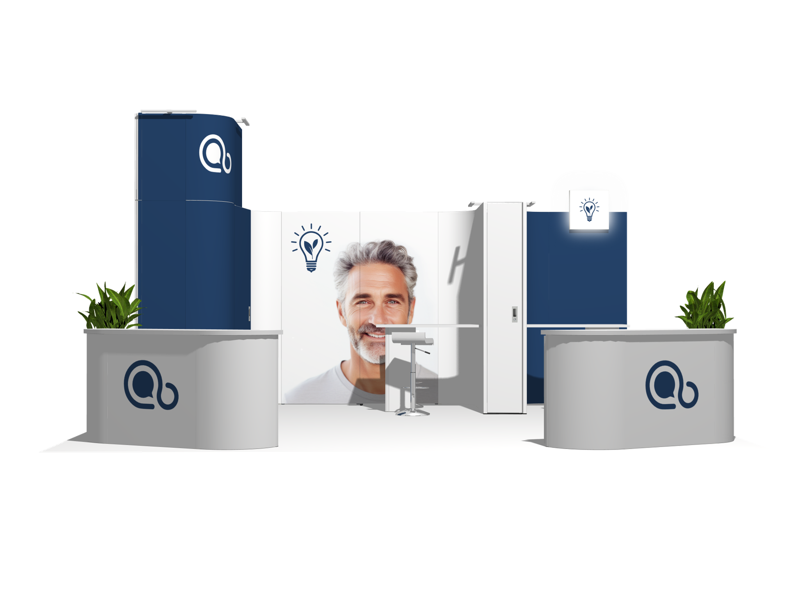 Curved Frame 20x20 I Declin Low-Cost Exhibition Booth