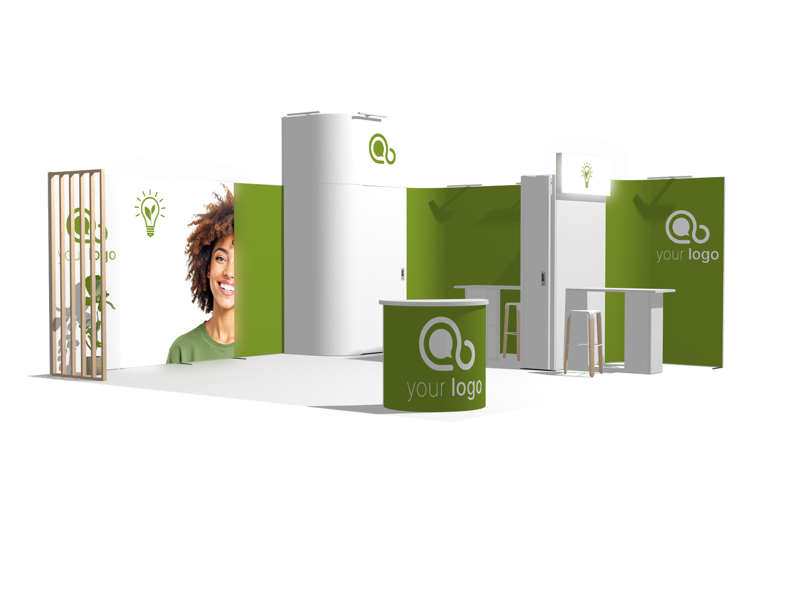 Curved Frame 20x20 L Declin Low-Cost Exhibition Booth - Image 2