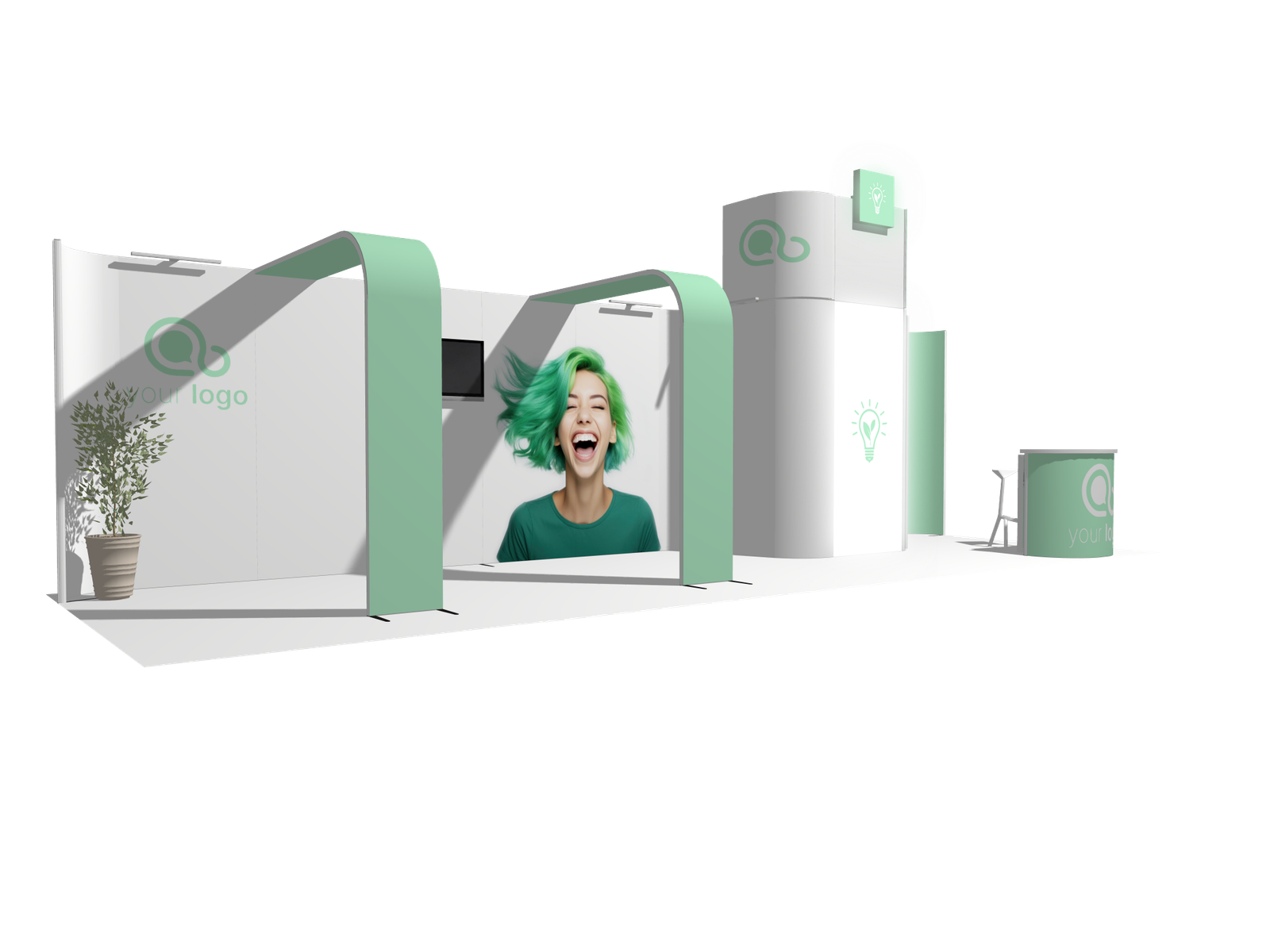 Curved Frame 30x10 I Declin Low-Cost Exhibition Booth - Image 2