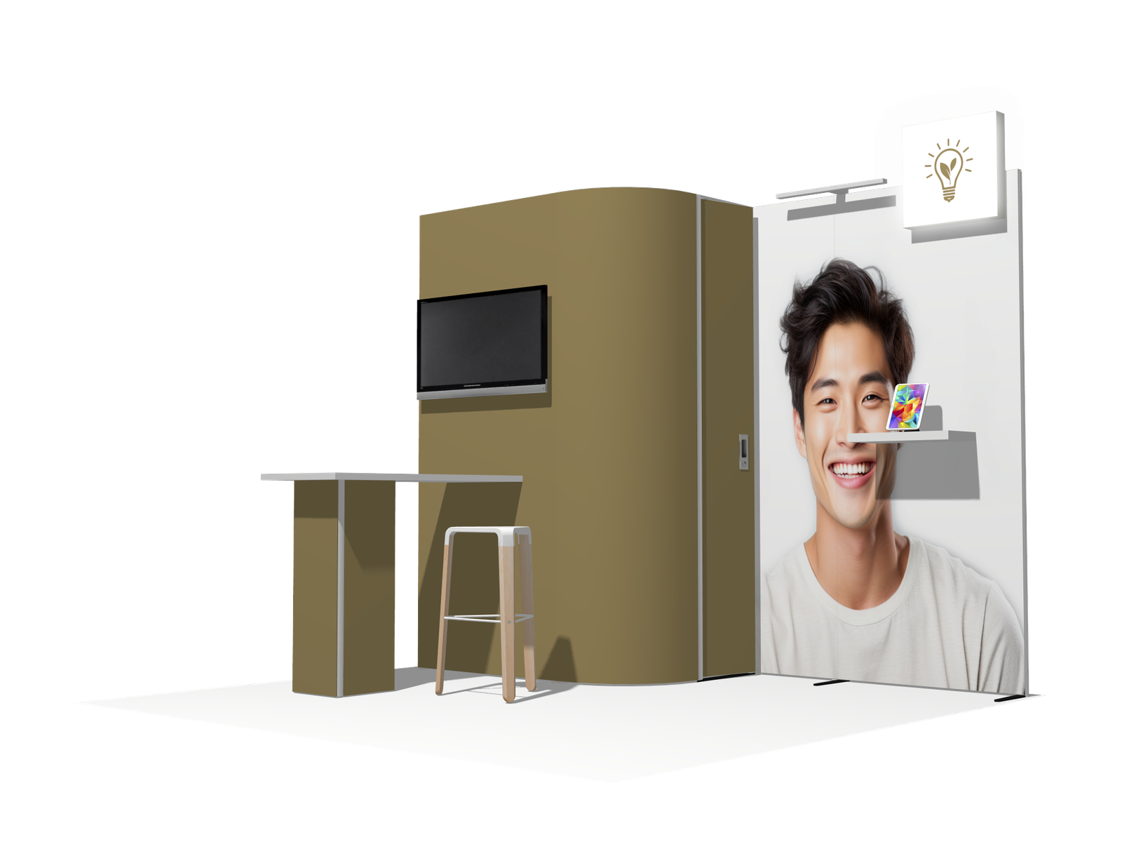 Curved Frame I acc-Div 10x10 Low-Cost Exhibition Booth - Image 2