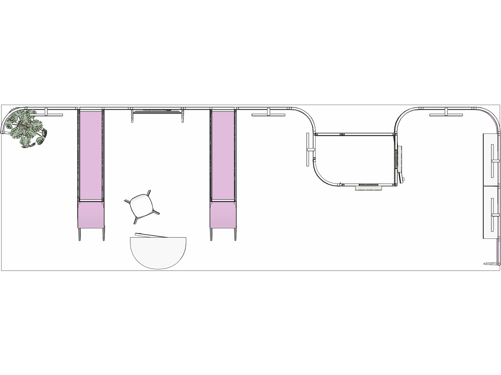 Curved Frame 30x10 L Declin Low-Cost Exhibition Booth - Image 3