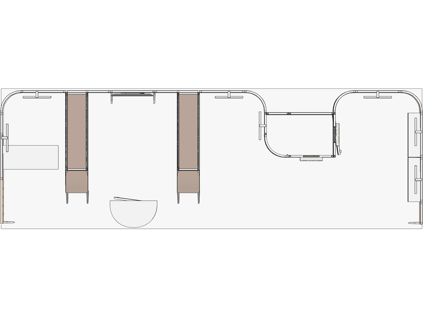 Curved Frame 30x10 U Declin Low-Cost Exhibition Booth - Image 3
