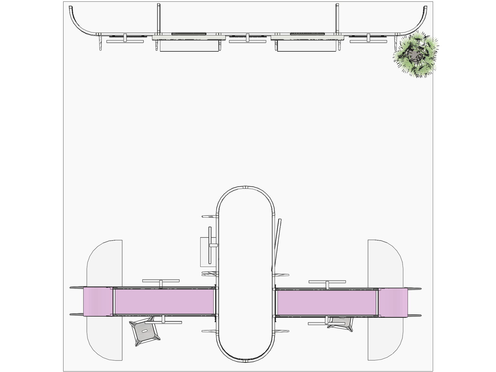 Curved Frame I acc-Div 20x20 Low-Cost Exhibition Booth - Image 3