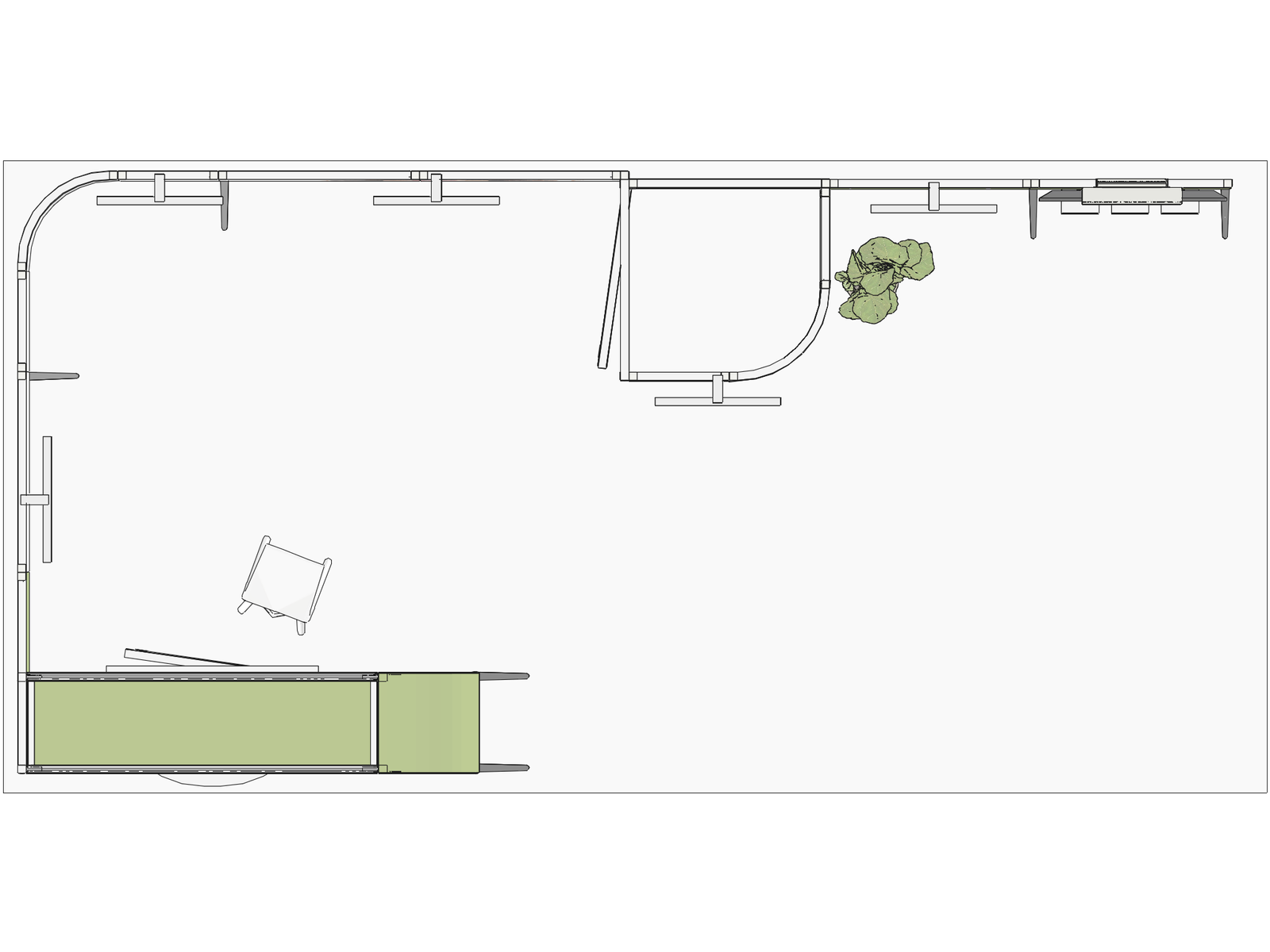 Curved Frame L acc-Div 20x10 High-Value Trade Show Booth - Image 3