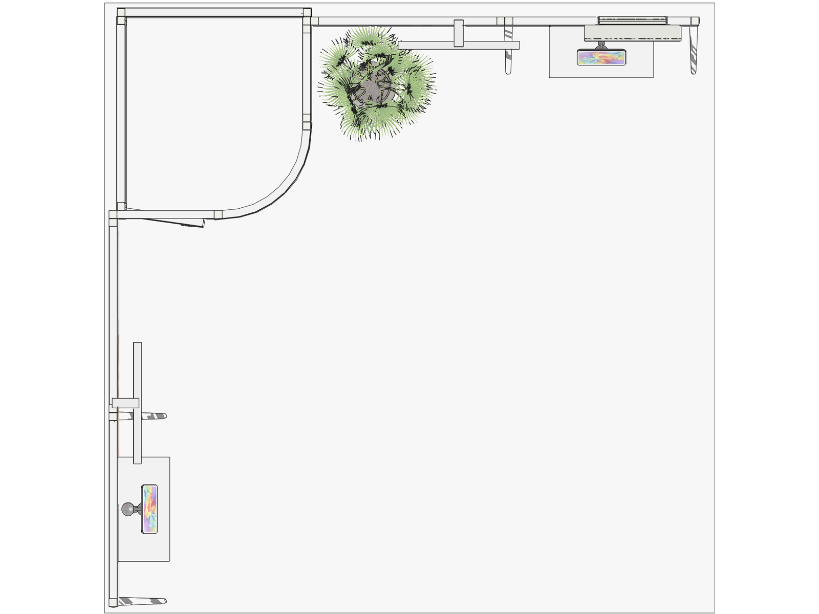 Curved Frame L acc-Div 10x10 High-Value Trade Show Booth - Image 3
