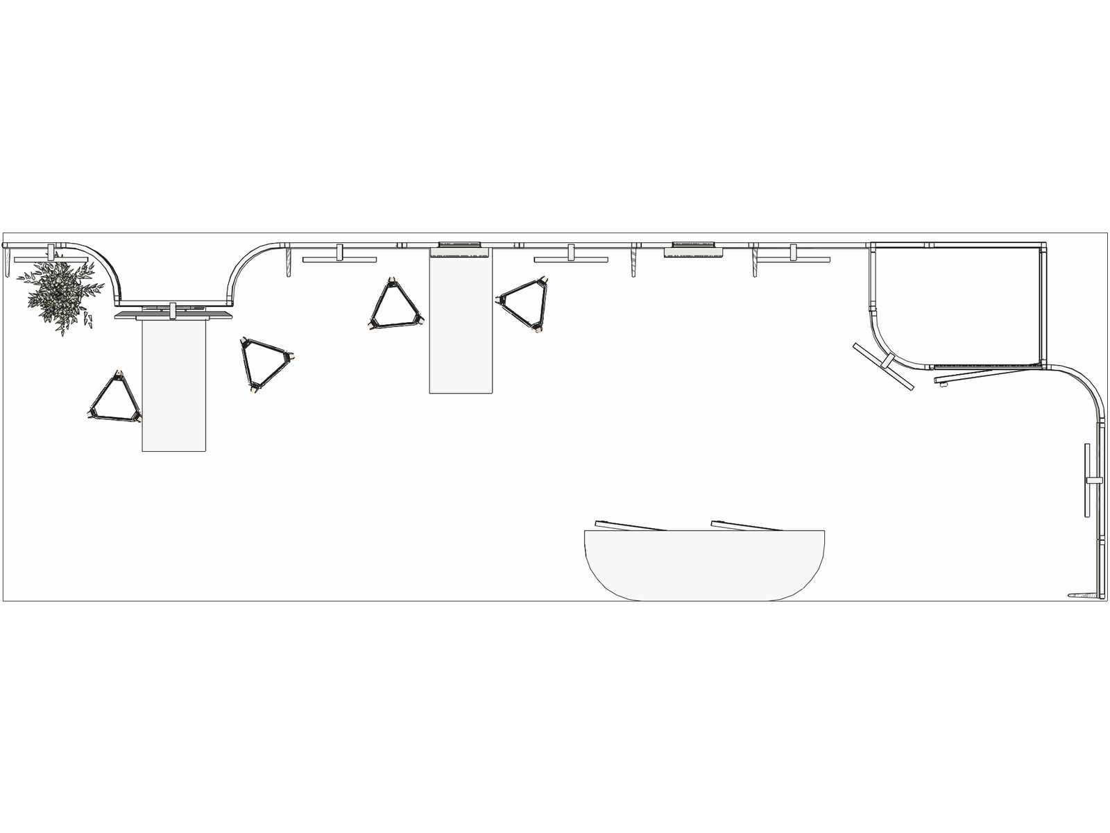 Curved Frame L acc-Div 30x10 High-Value Trade Show Booth - Image 3