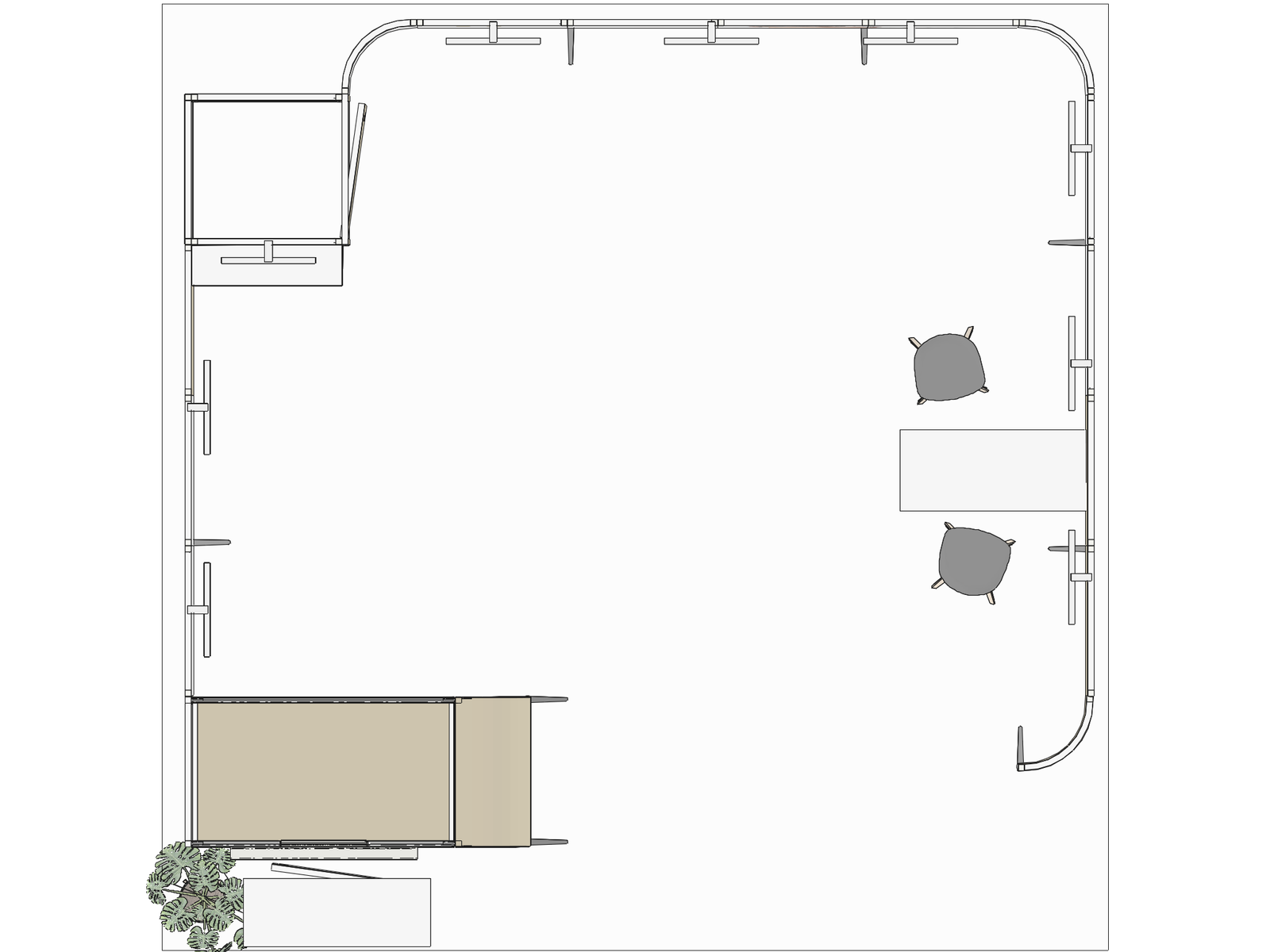 Curved Frame U acc-Div 20x20 High-Value Trade Show Booth - Image 3