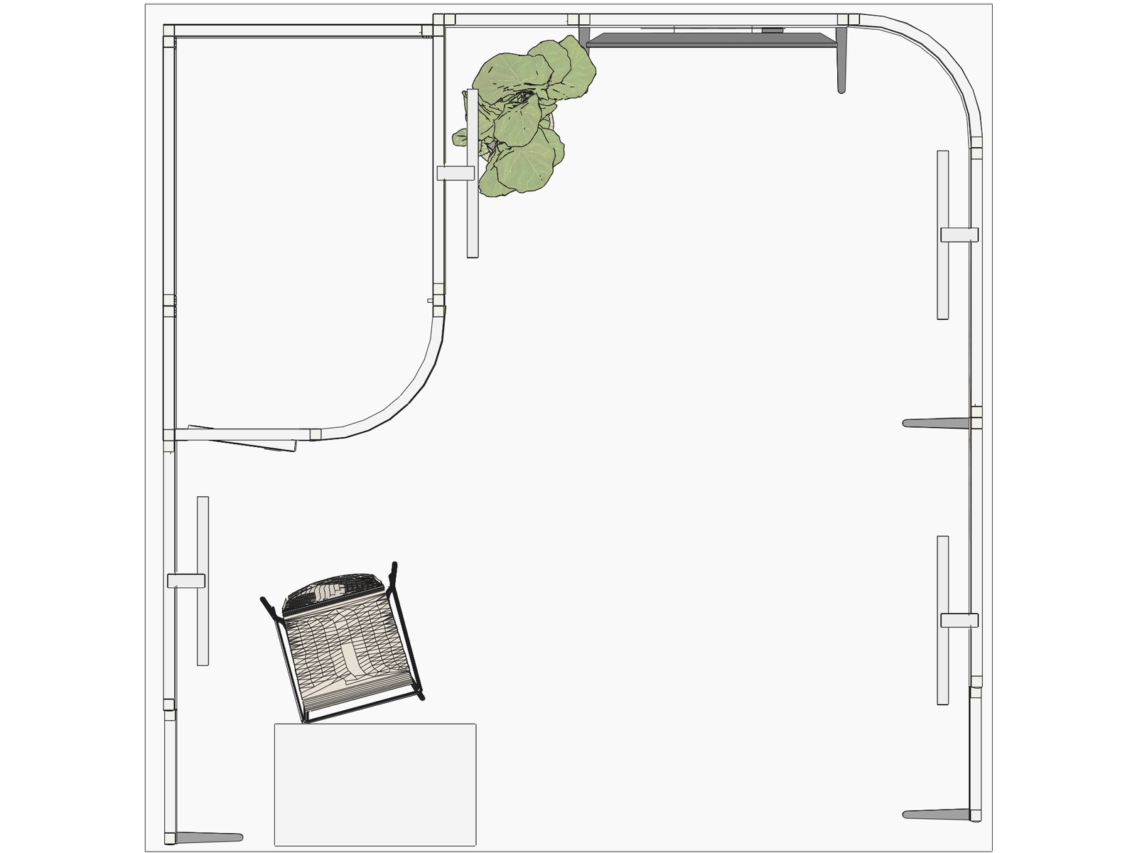 Curved Frame U acc-Div 10x10 High-Value Trade Show Booth - Image 3