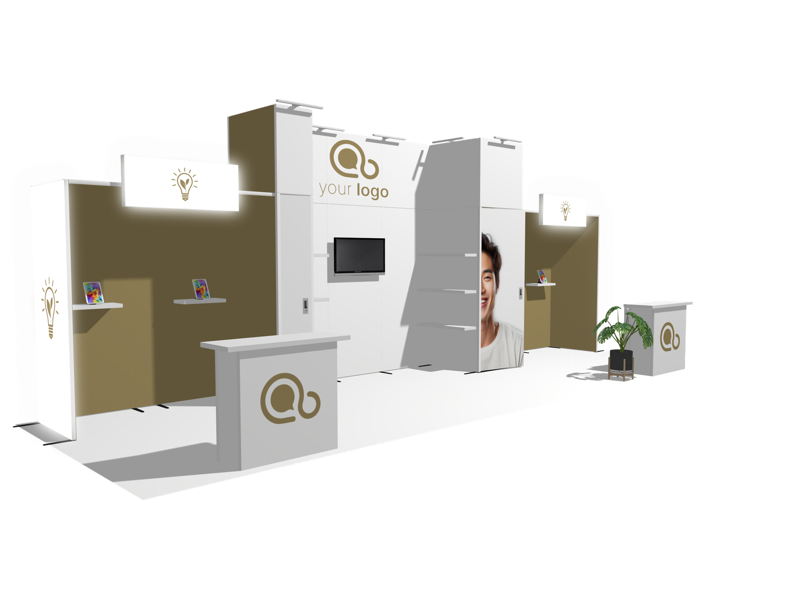 Hanging Sign I-classic 30x10 Affordable Rental Booth - Image 2